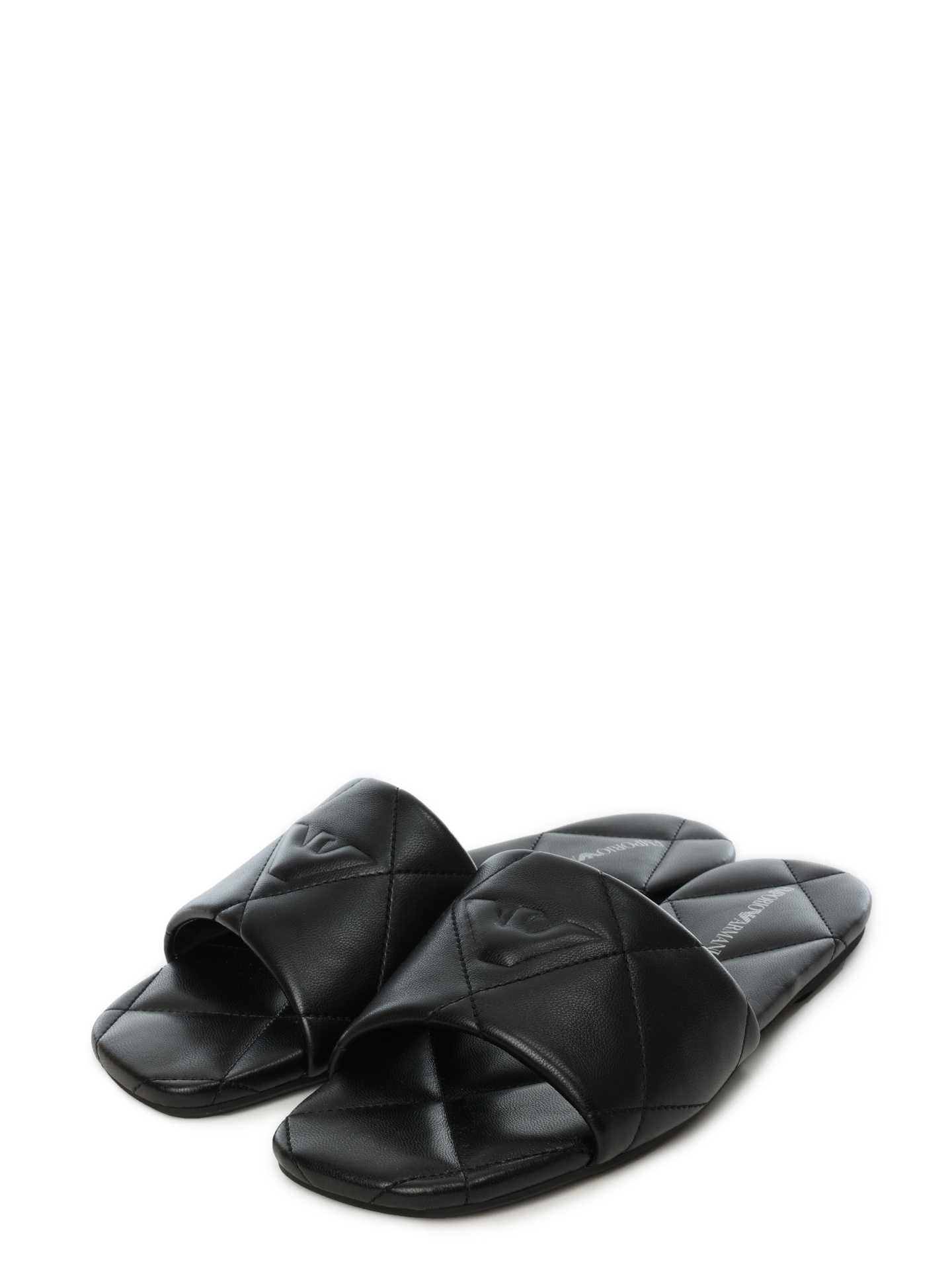 Шлепанцы Emporio Armani X3P826 XF770 00002 стеганые женские — купить в интернет-магазине Verdistore