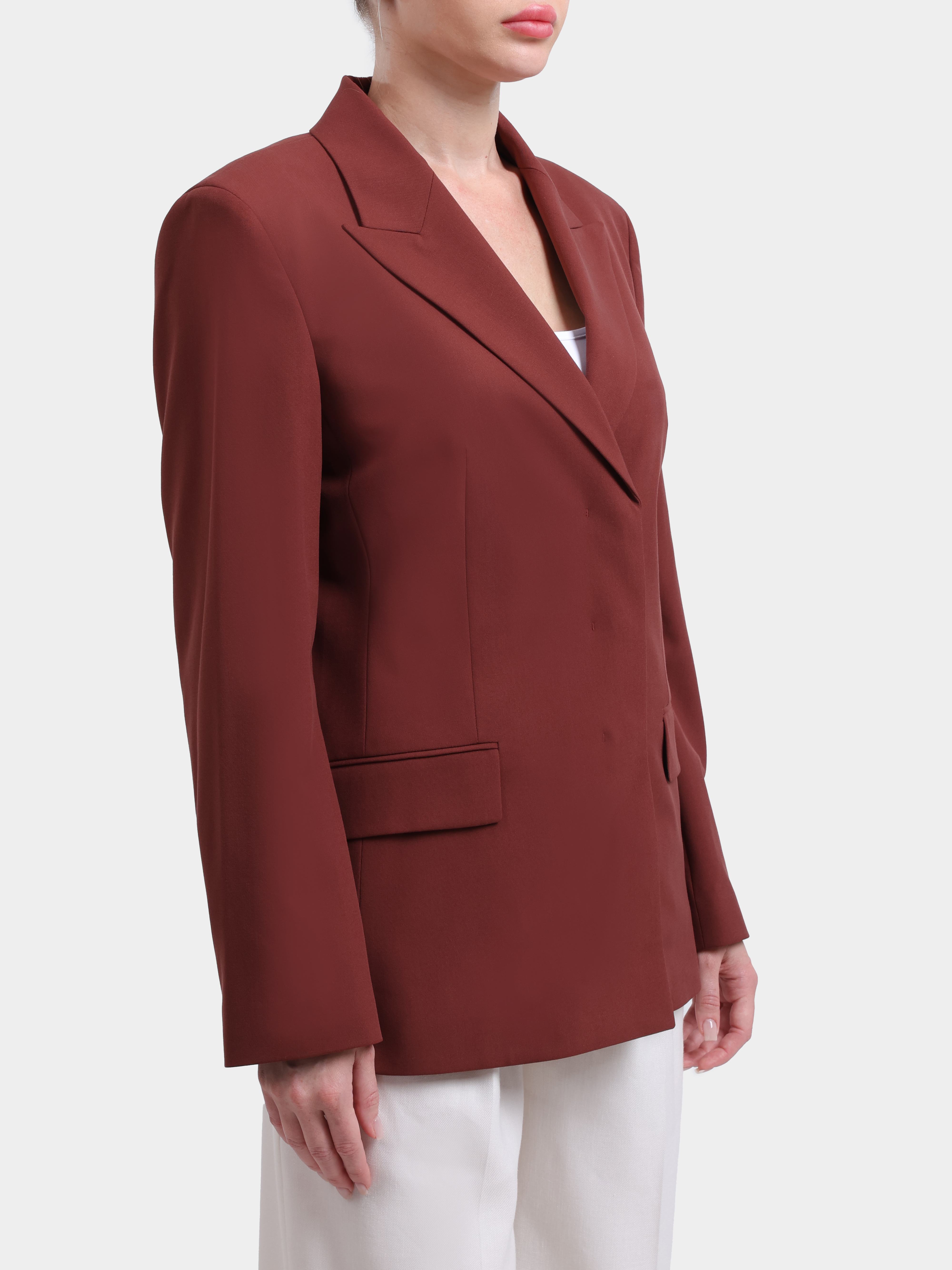 Жакет HUGO RED Aniko 10280855 01 50564153 904 терракотовый женский прямого кроя — купить в интернет-магазине Verdistore