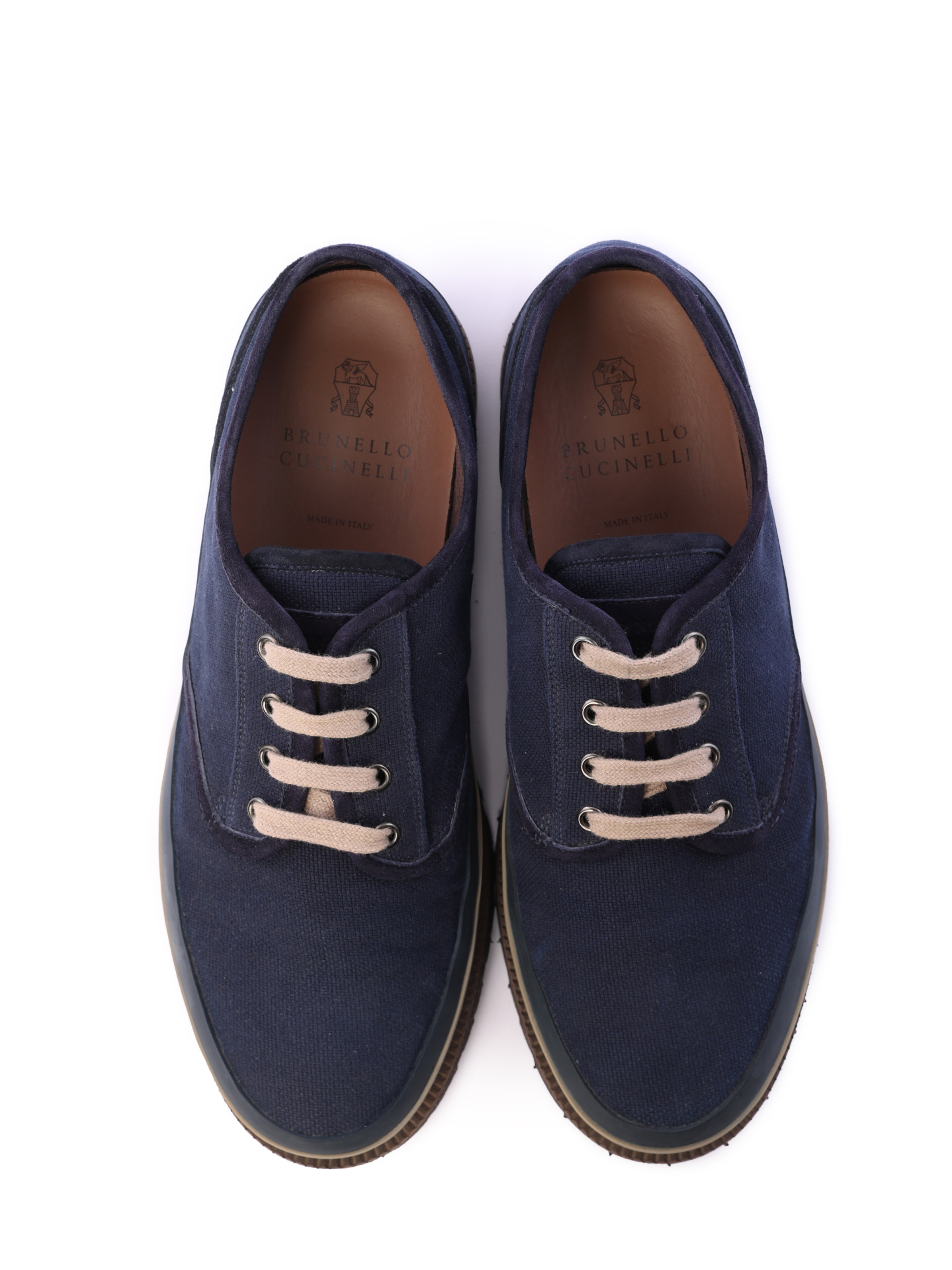 Дерби Brunello Cucinelli MZUPANV903 текстильные мужские — купить в интернет-магазине Verdistore