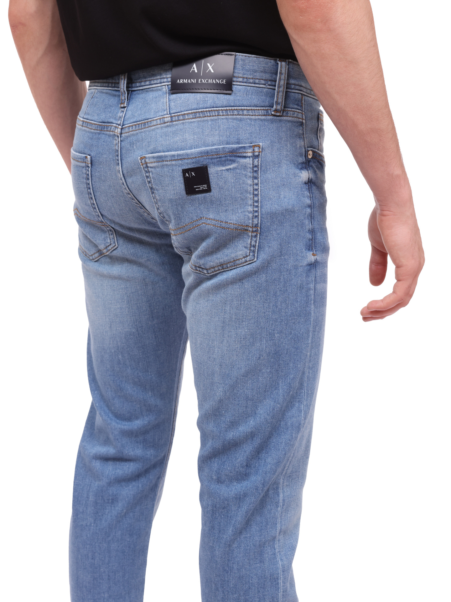 Джинсы Armani Exchange 3KZJ13 Z1L5Z 1500 светло-синие мужские — купить в интернет-магазине Verdistore