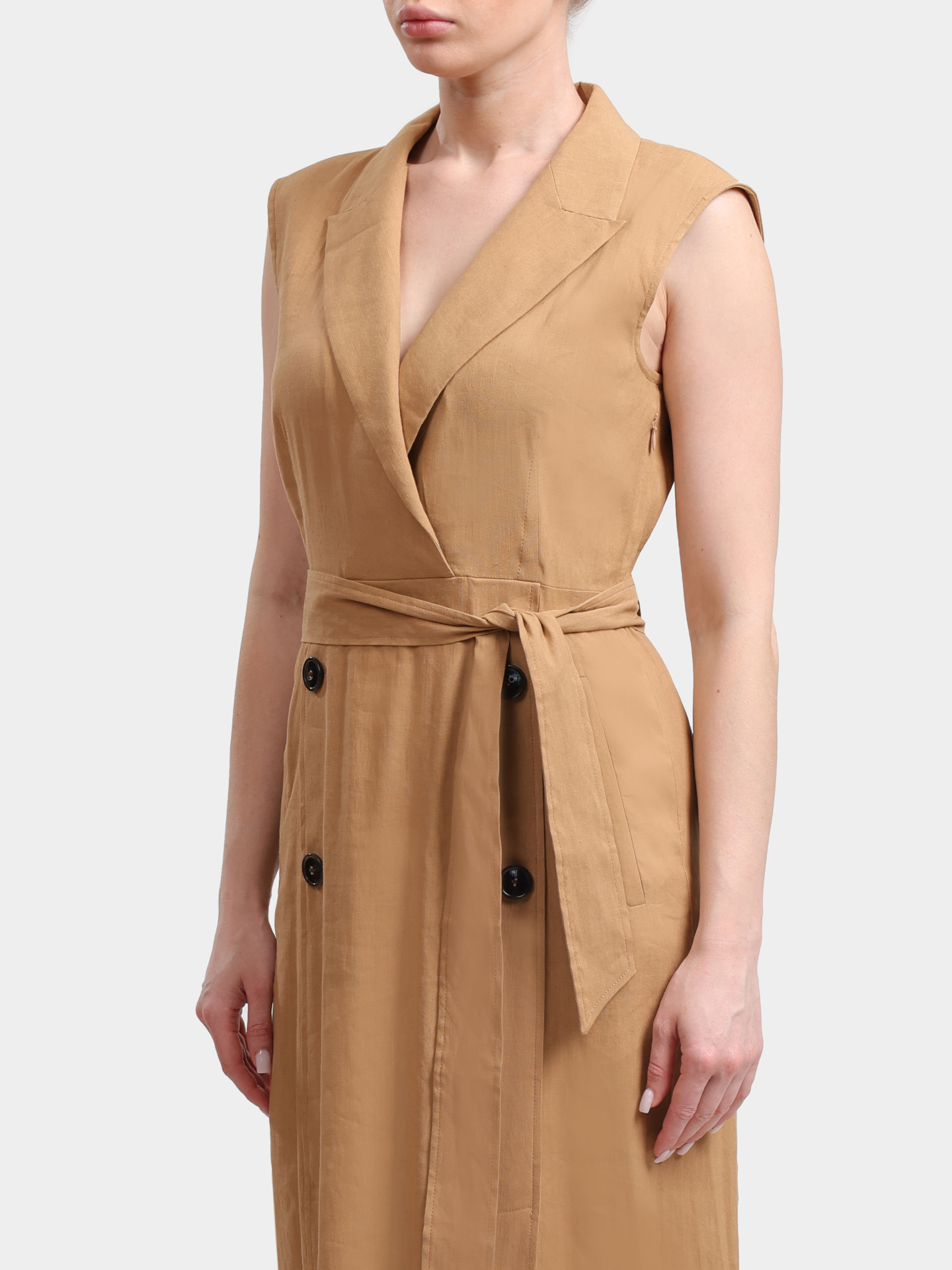Платье MARELLA DADA 003 бежевое женское с поясом — купить в интернет-магазине Verdistore