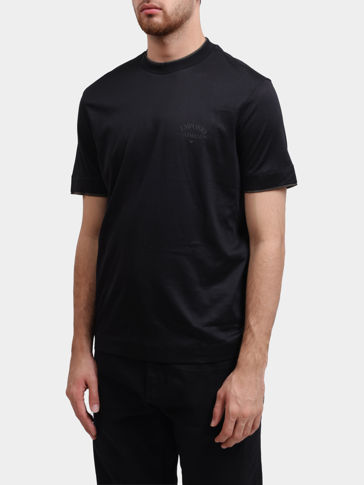 Футболка Emporio Armani EM002939 AF18312 UC001 черная мужская — купить в интернет-магазине Verdistore