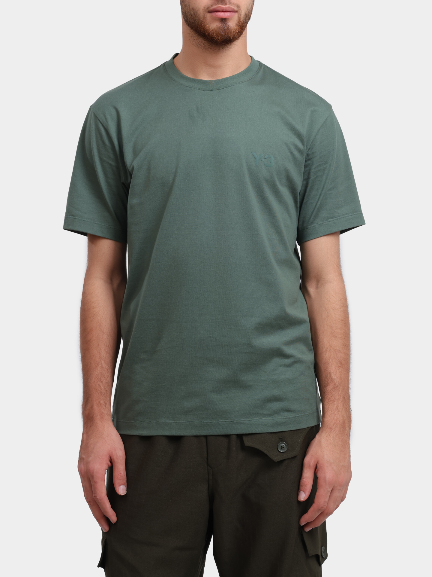Футболка Y-3 JM7870 зеленая мужская из хлопка — купить в интернет-магазине Verdistore