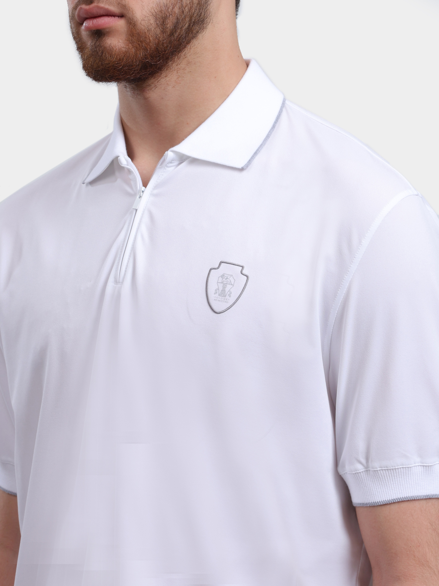 Поло Brunello Cucinelli MW8641330F CCS47 на молнии мужское — купить в интернет-магазине Verdistore