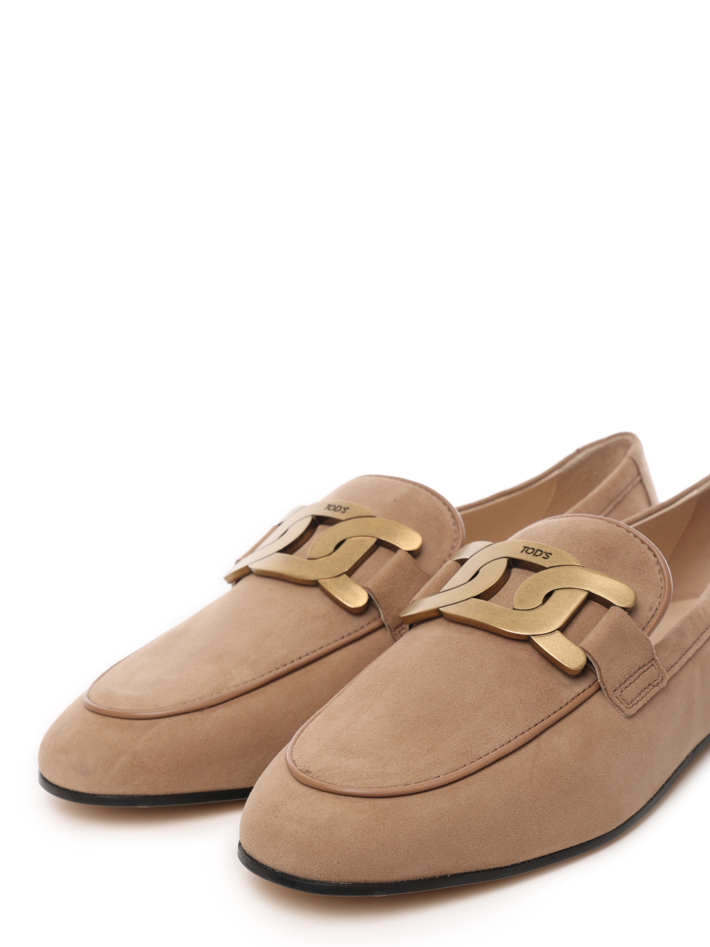 Лоферы XXW79A0DD00D8WC806 бежевые из мягкой замши — купить в интернет-магазине Verdistore