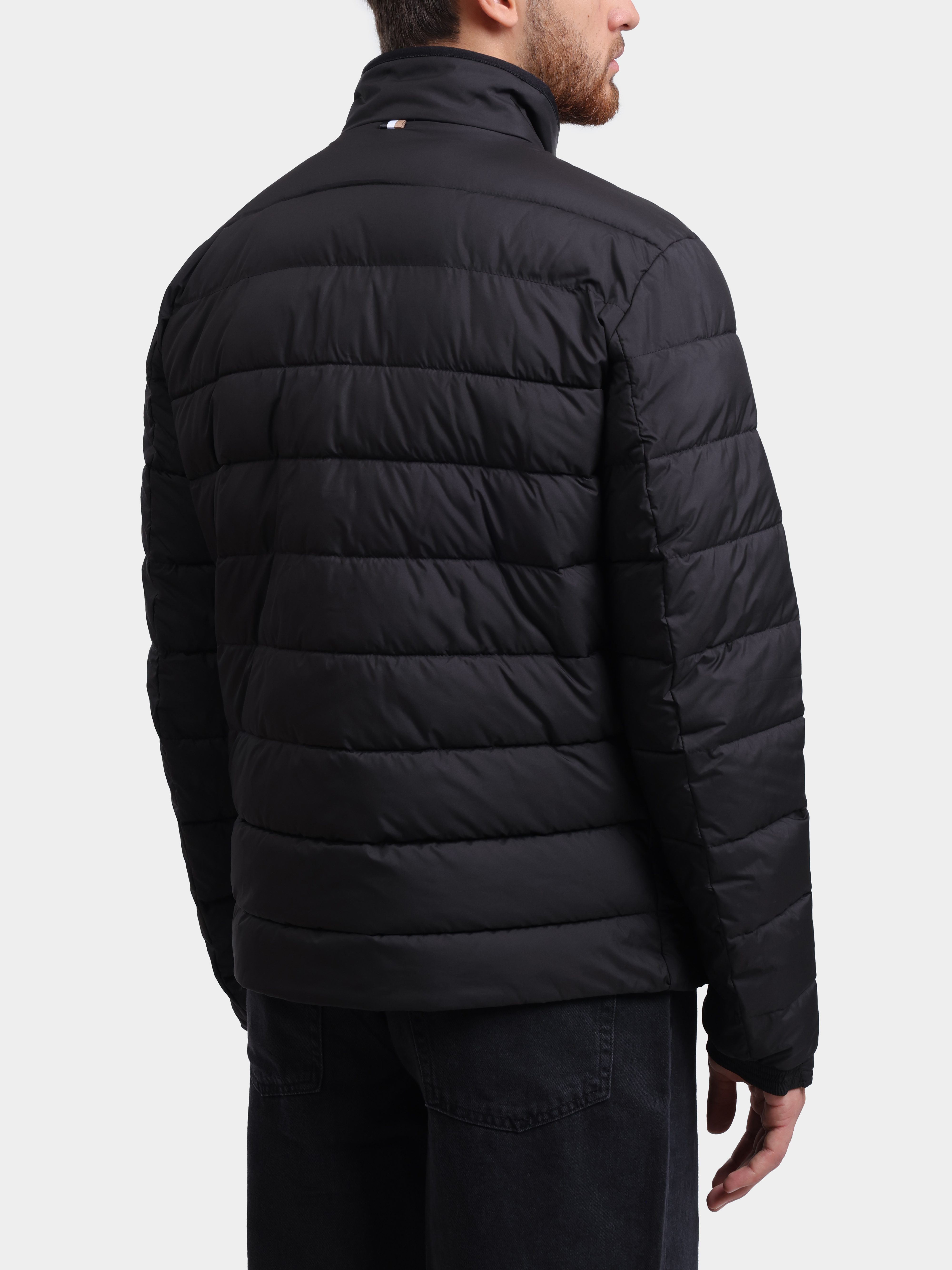 Куртка BOSS BLACK H-Cenitos 10260482 01 50519237 001 чернная мужская стеганная с логотипом — купить в интернет-магазине Verdistore