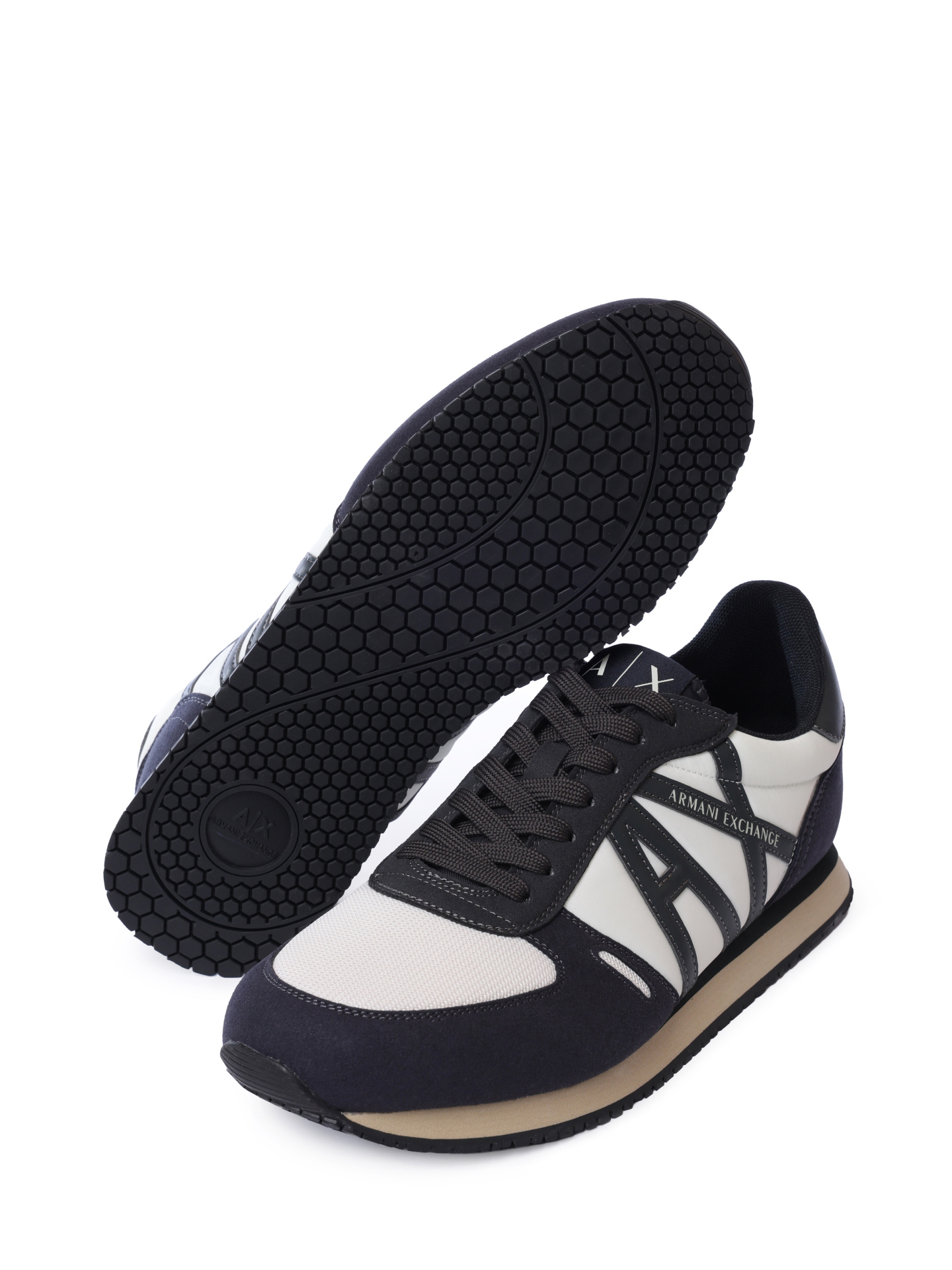 Кроссовки Armani Exchange XUX017 XCC68 U390 комбинированные мужские с логотипом — купить в интернет-магазине Verdistore