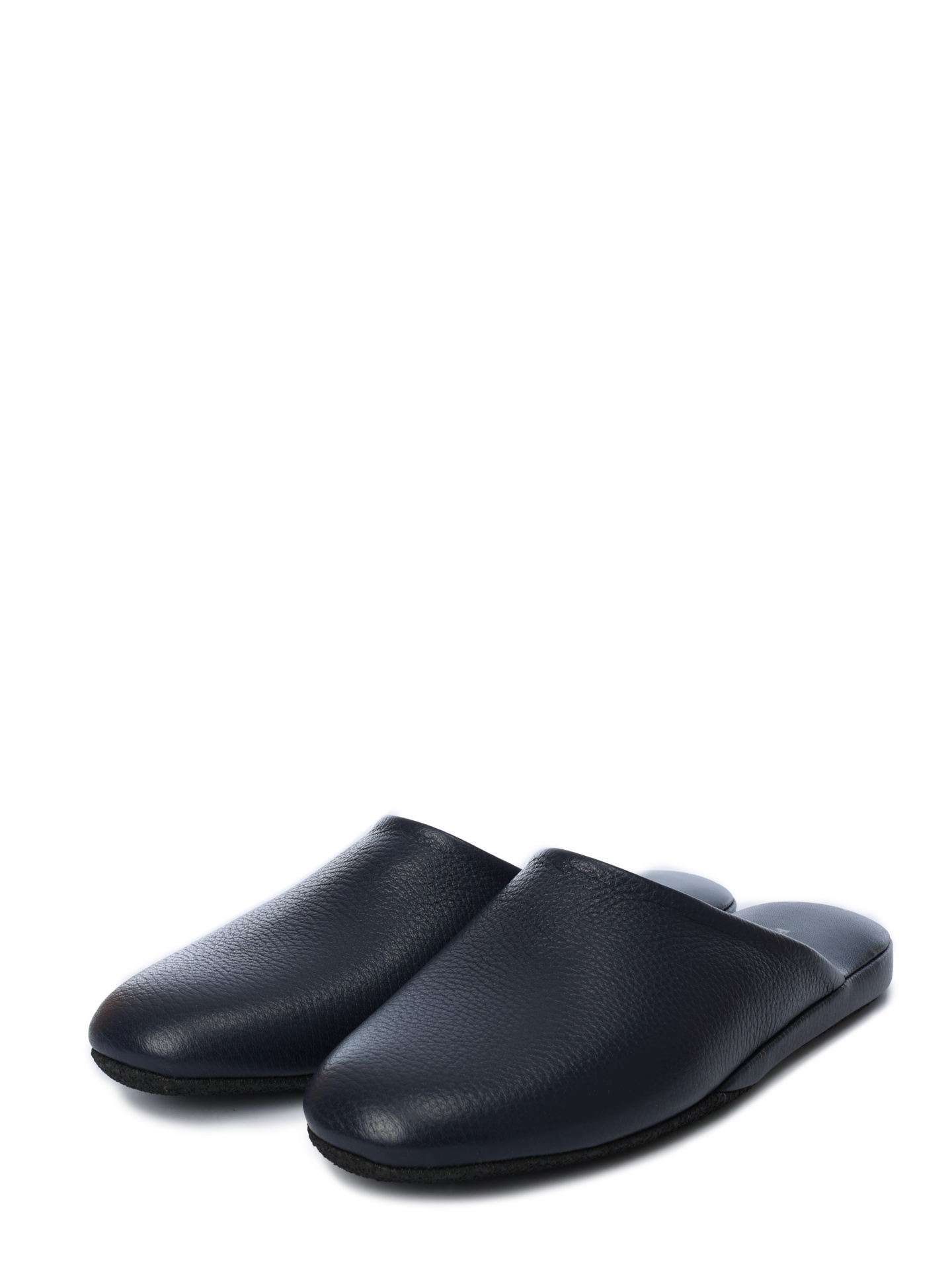 Шлепанцы черные темно-синие с округленным носком — купить в интернет-магазине Verdistore