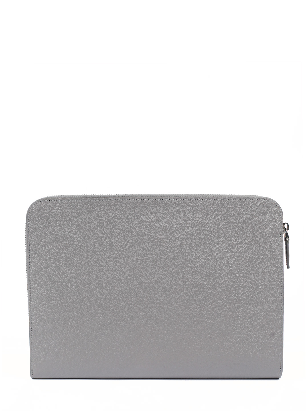 Кожаная папка для бумаг серая с металлическим замком и карманами — купить в интернет-магазине Verdistore