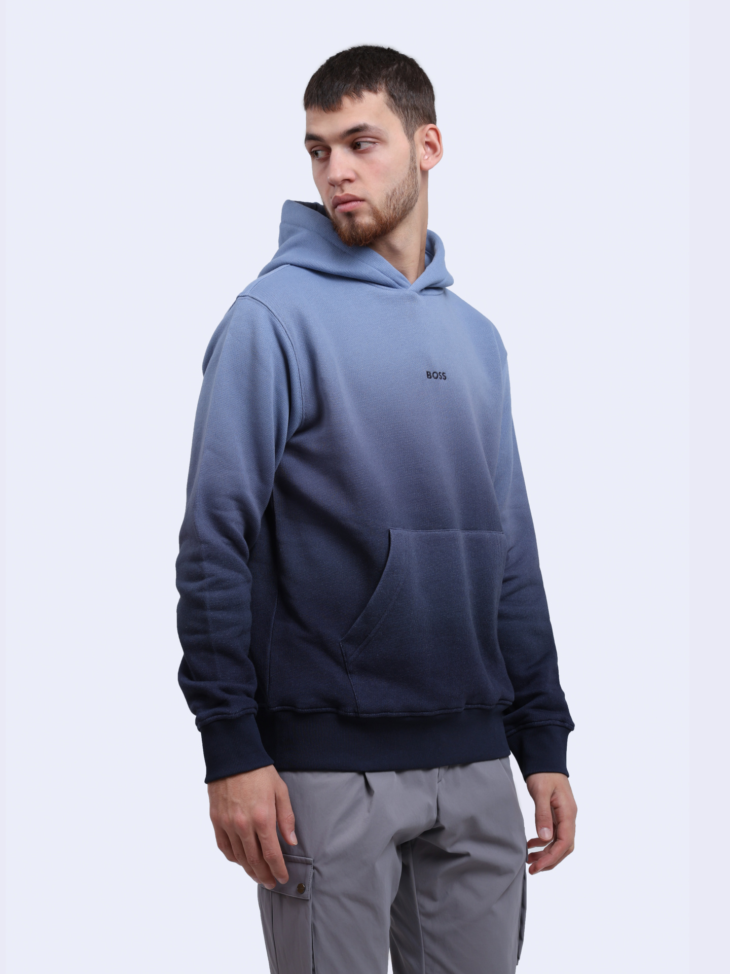 Худи Boss 50520408 464 хлопковое мужское с градиентом — купить в интернет-магазине Verdistore