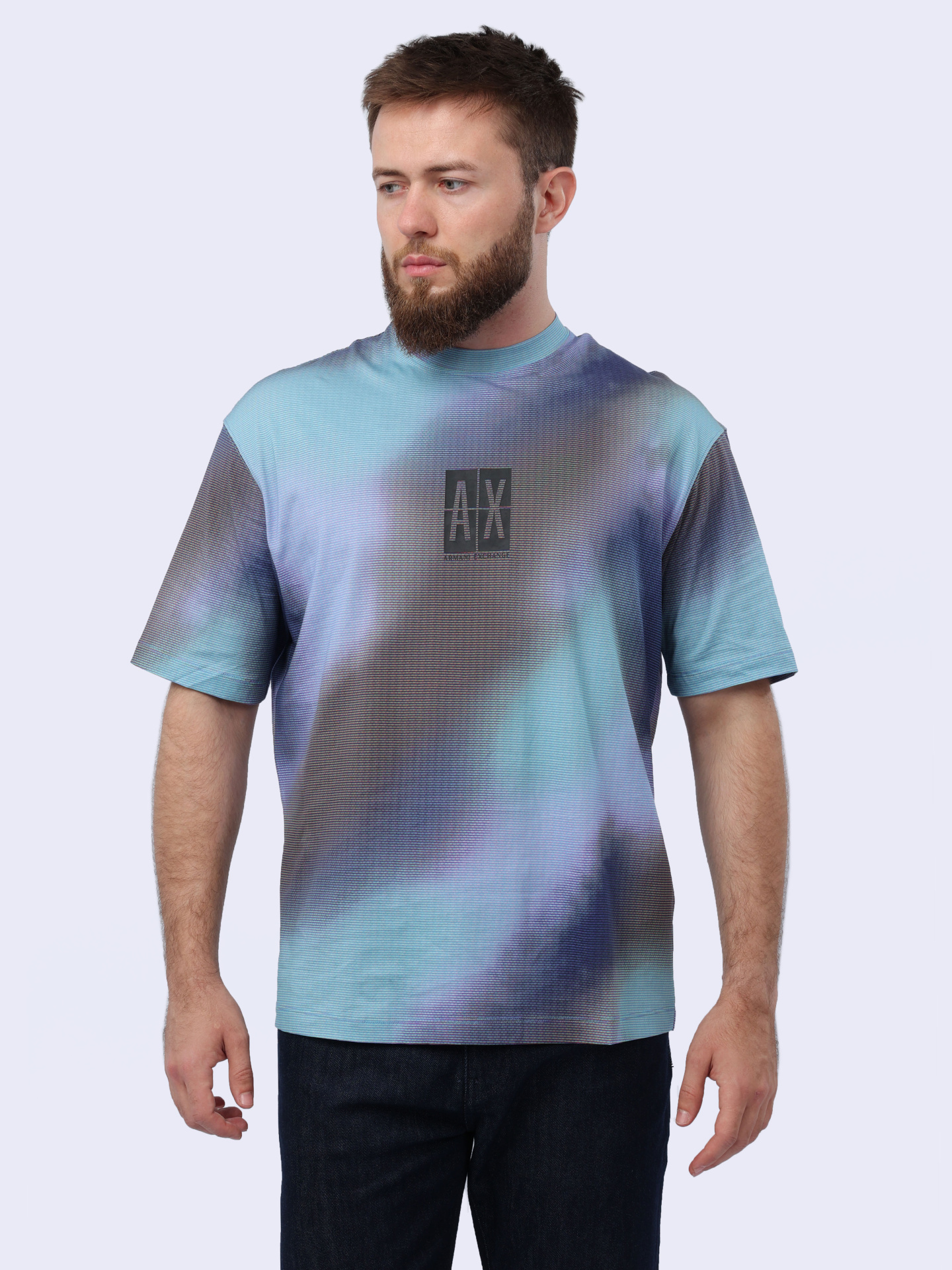 Футболка Armani Exchange 3DZMJN ZJH4Z 75AE хлопковая мужская с принтом — купить в интернет-магазине Verdistore