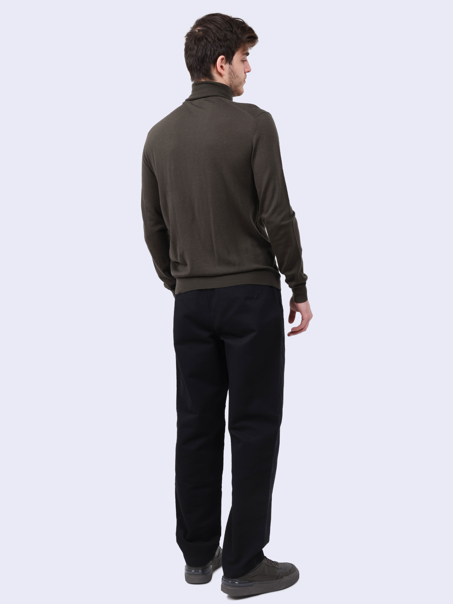 Водолазка Armani Exchange 8NZM3C ZM8AZ 1897 оливковая мужская из шерсти — купить в интернет-магазине Verdistore