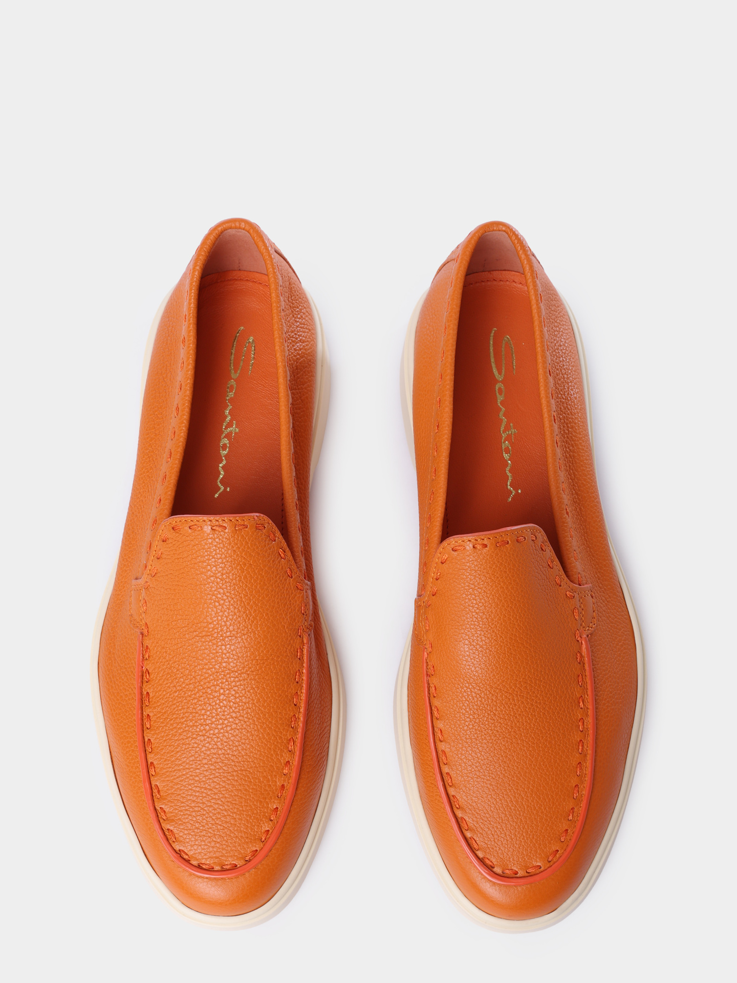 Лоферы Santoni WUYG71436TISSWKAA33 кожаные женские — купить в интернет-магазине Verdistore