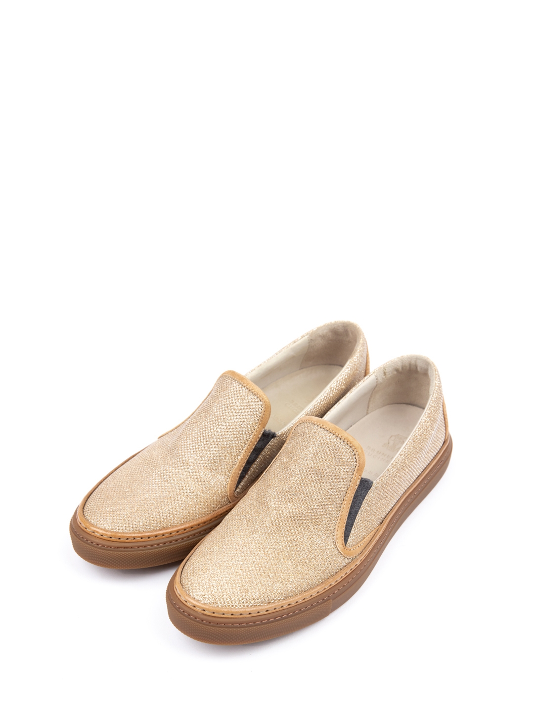 Слипоны Brunello Cucinelli MZD26G162 текстильные женские — купить в интернет-магазине Verdistore