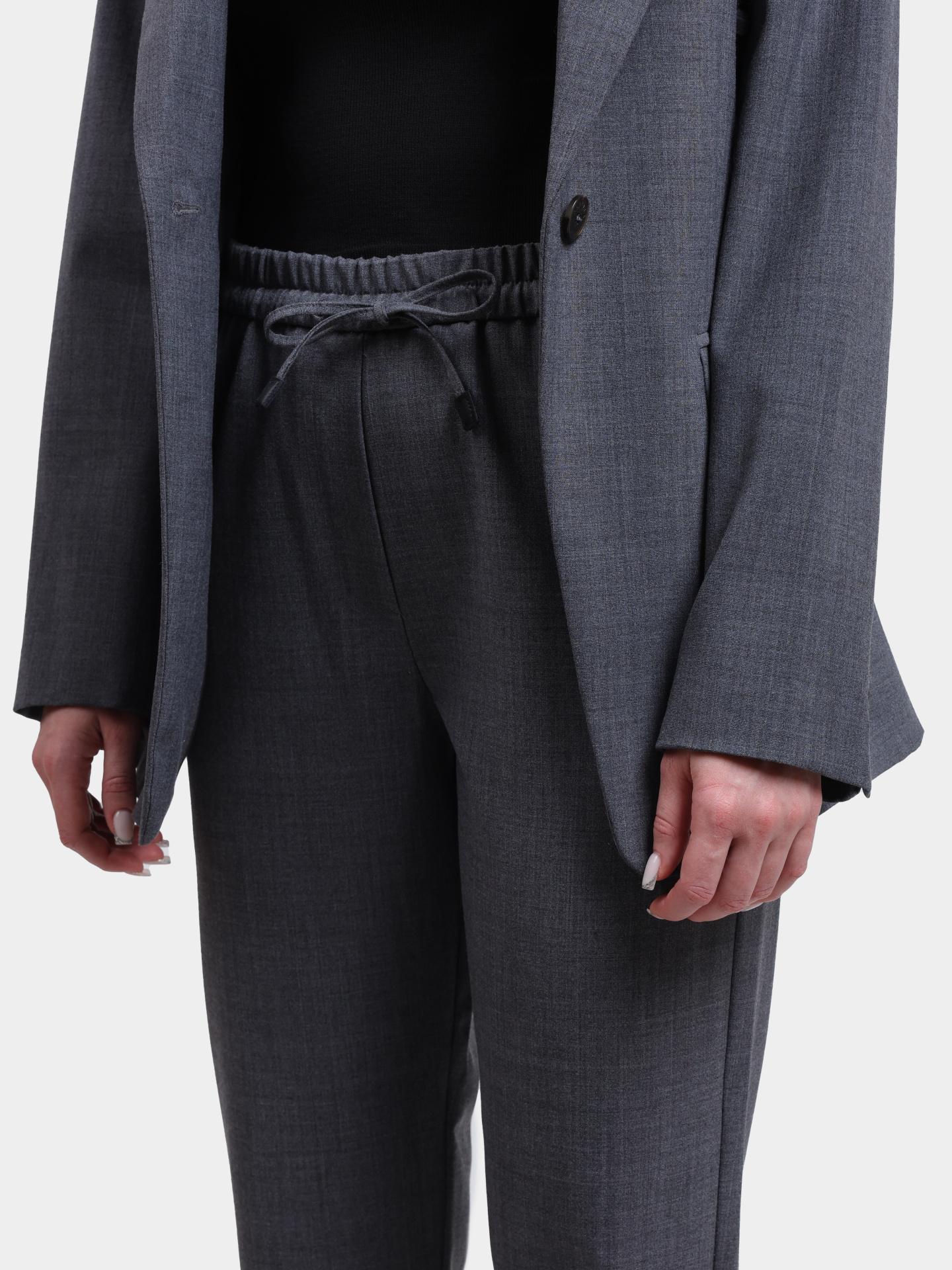 Брюки Marella BRUNO 002 серые женские на кулиске — купить в интернет-магазине Verdistore