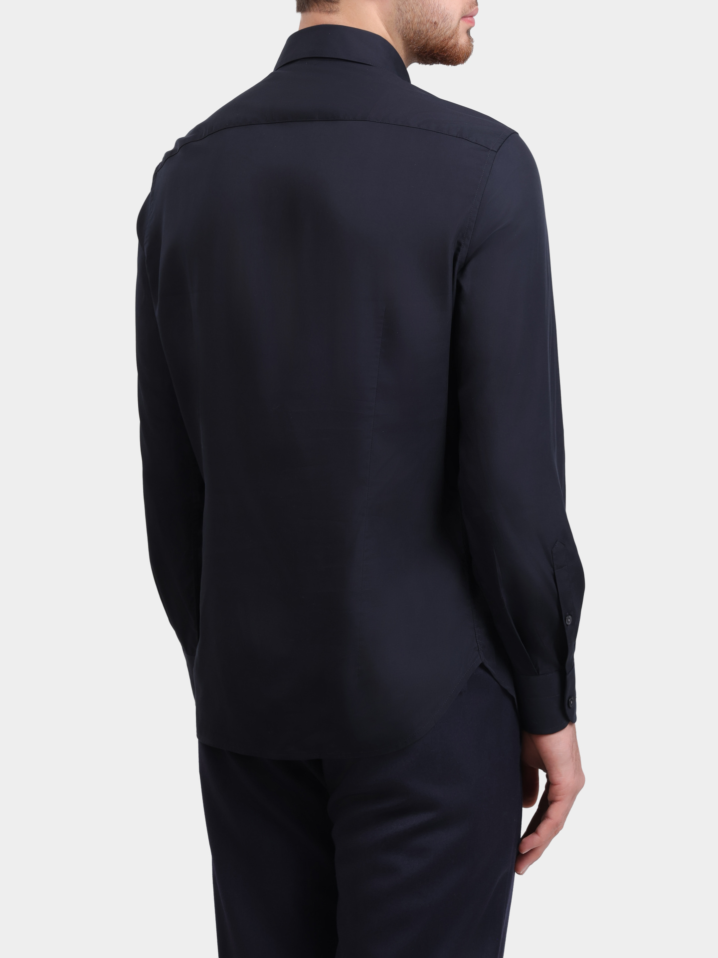 Рубашка Emporio Armani EM001537 AF14214 UB118 темно-синяя мужская — купить в интернет-магазине Verdistore