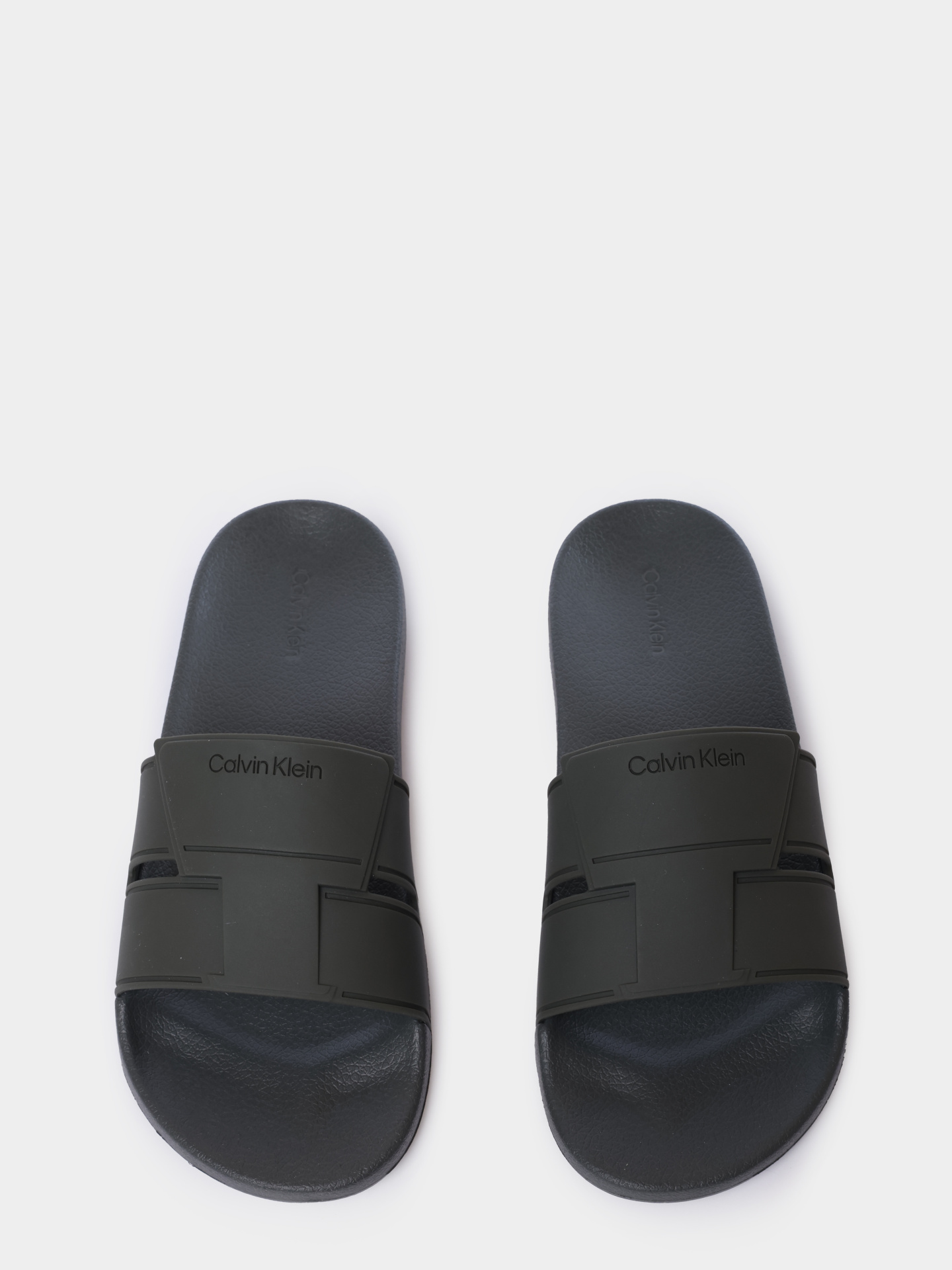 Шлепанцы Calvin Klein HM0HM01752 LEX оливковые мужские — купить в интернет-магазине Verdistore