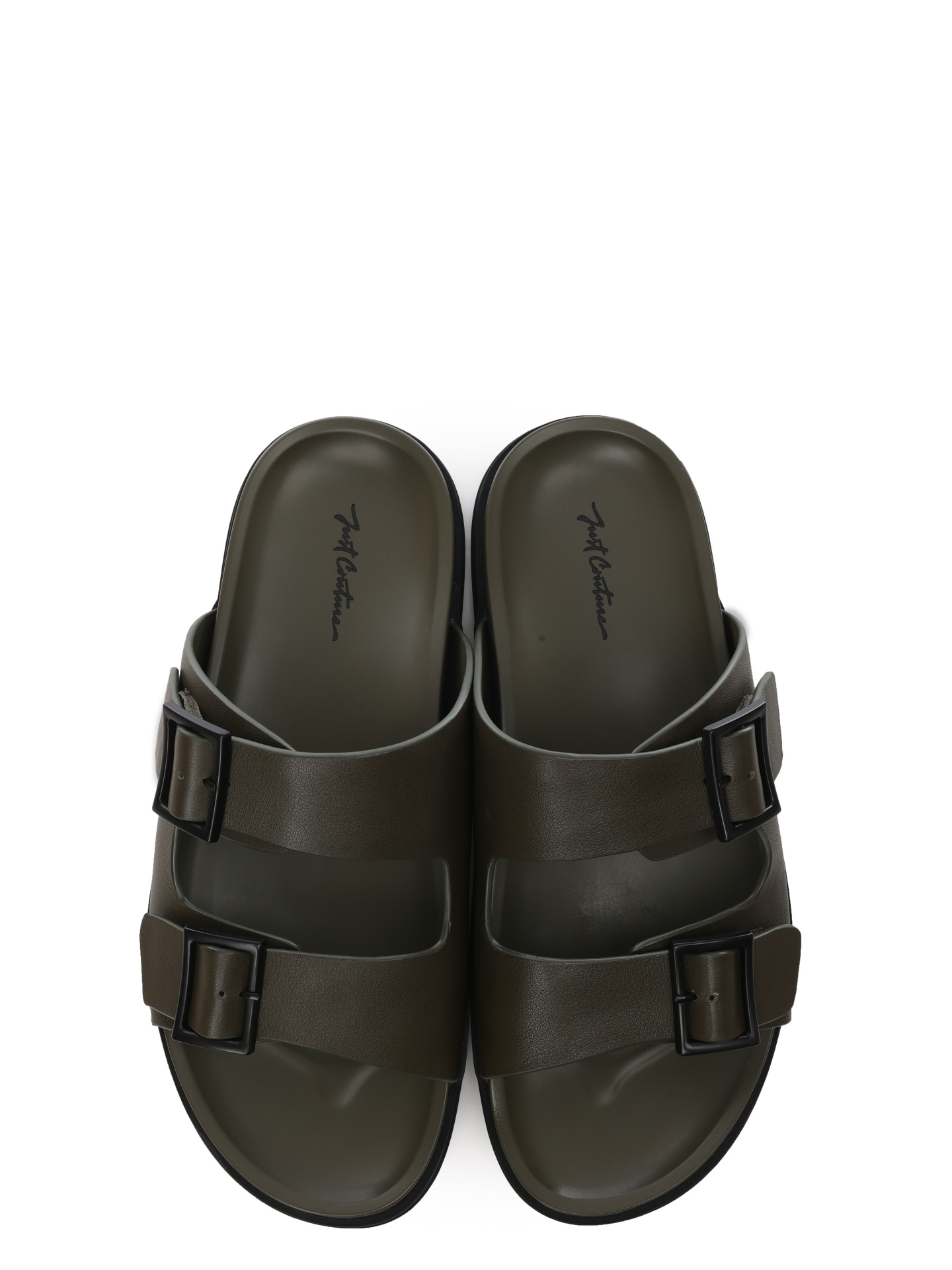 Тапочки хаки кожаные с ремнями для регулировки  — купить в интернет-магазине Verdistore