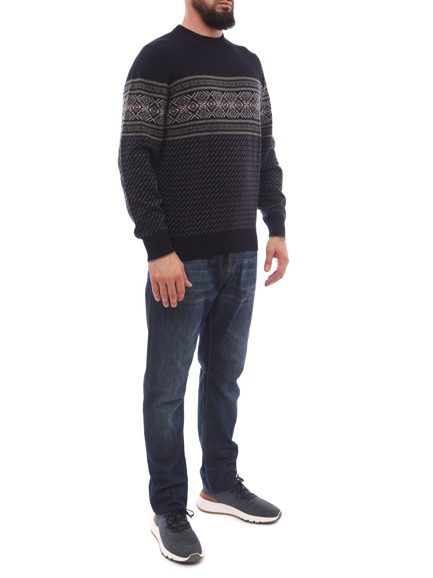 Джемпер Brunello Cucinelli M2228700 темно-синий мужской — купить в интернет-магазине Verdistore
