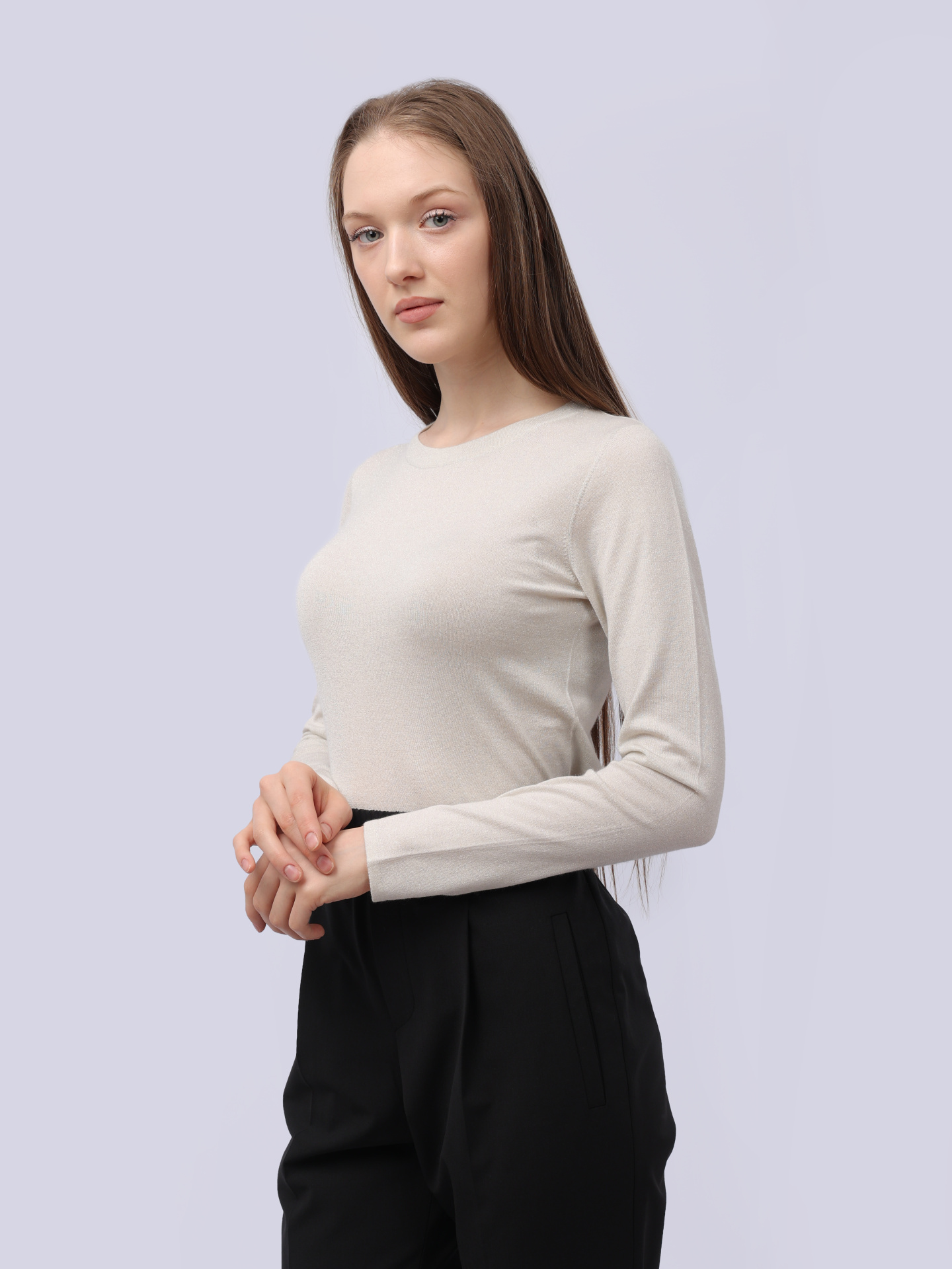 Свитер Brunello Cucinelli M4180B1383 С9443 молочный женский — купить в интернет-магазине Verdistore