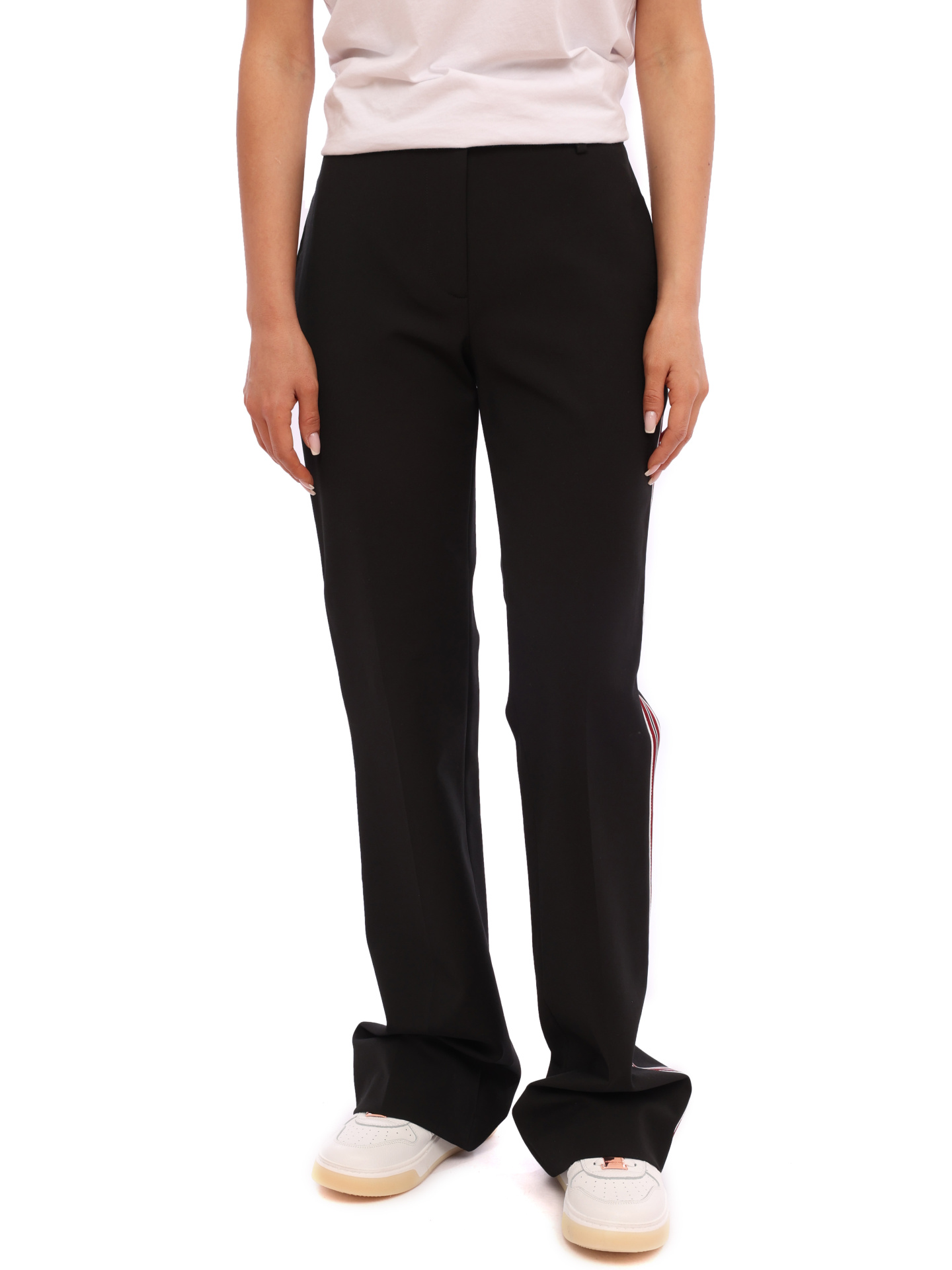 Брюки Calvin Klein K20K200360 черные женские с лампасами — купить в интернет-магазине Verdistore