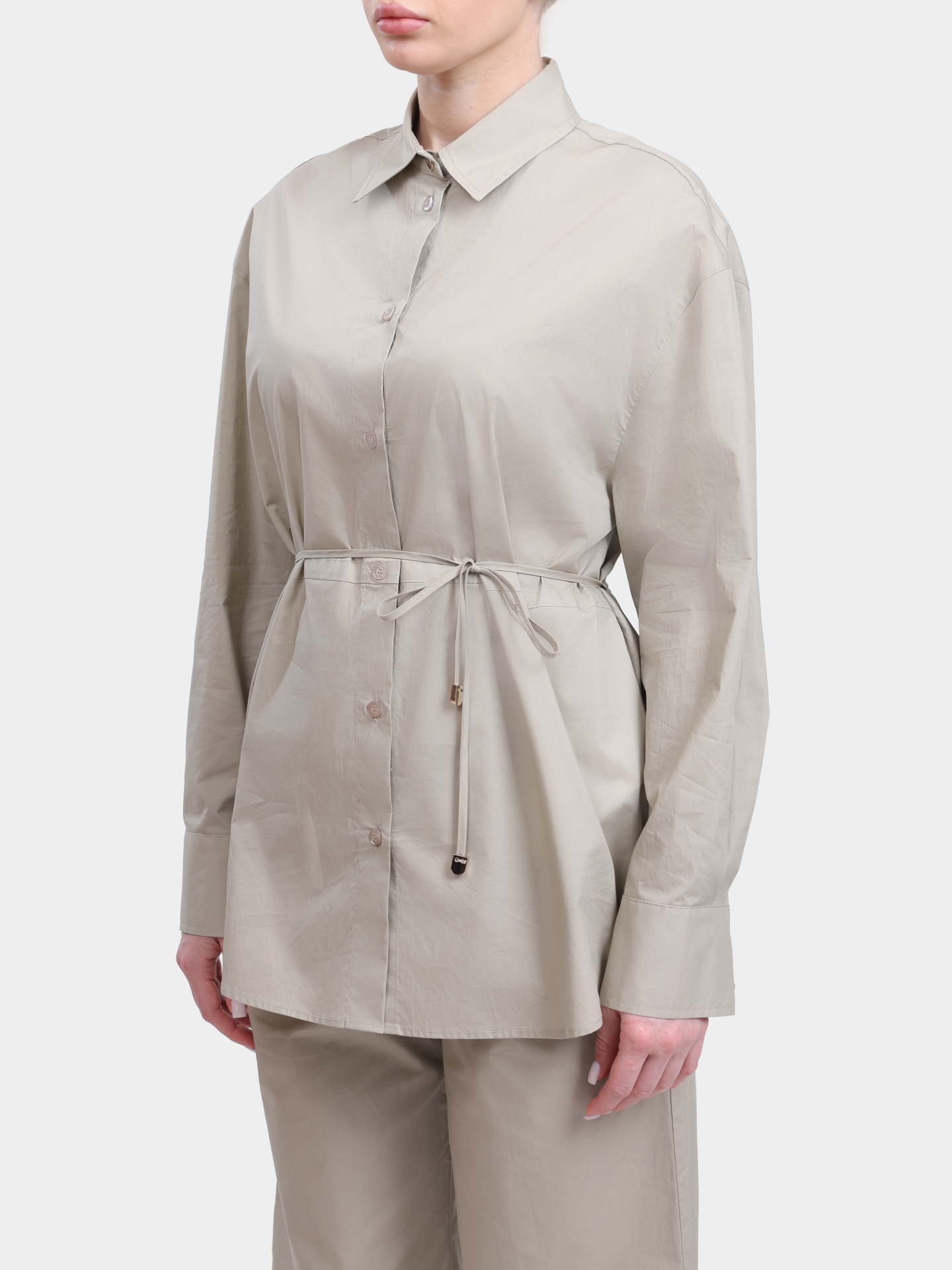 Рубашка Liu-Jo WA6324 T4853 61107 хлопковая женская с поясом — купить в интернет-магазине Verdistore