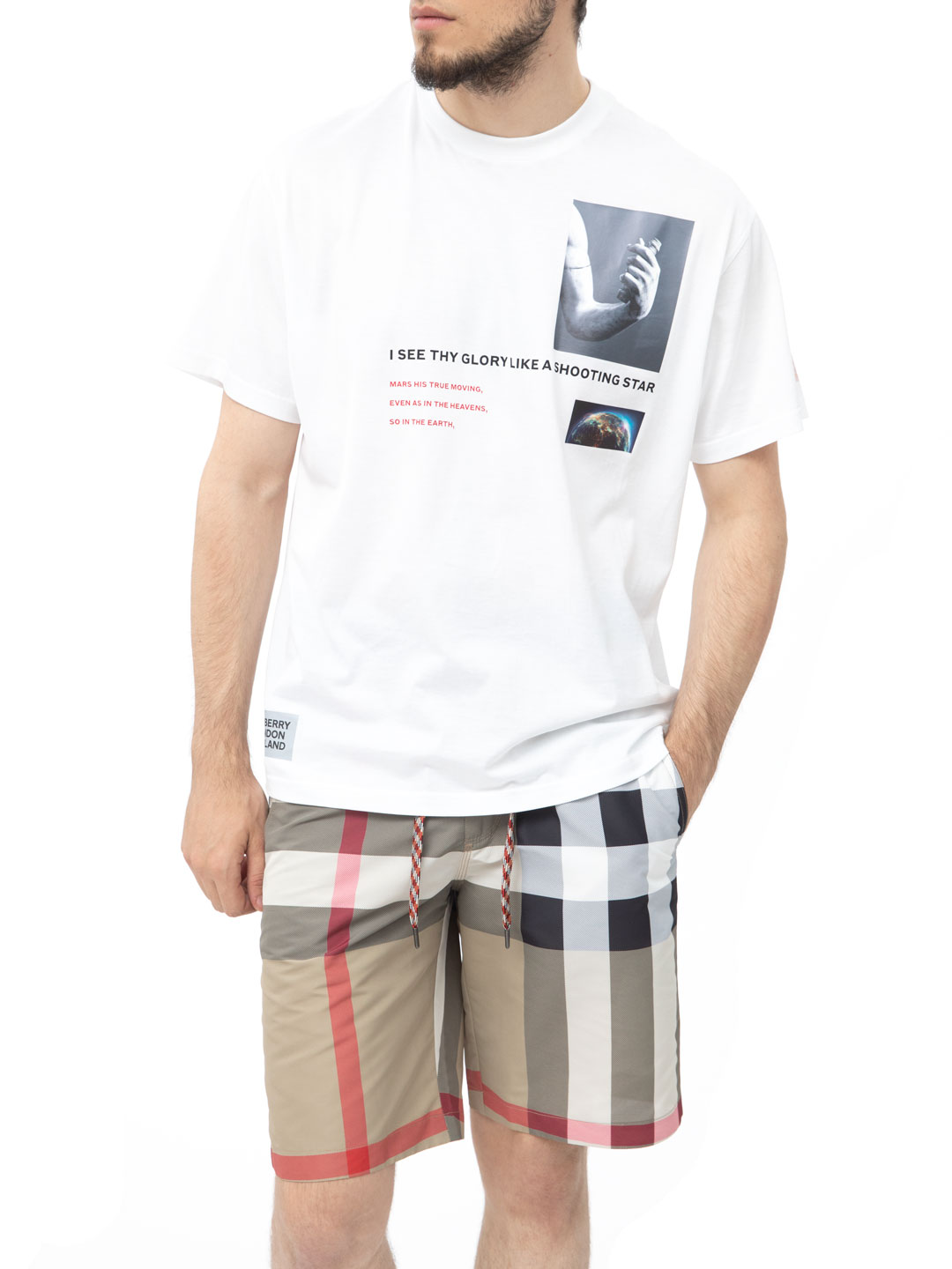 Шорты Burberry 8022647 бежевые мужские в клетку — купить в интернет-магазине Verdistore