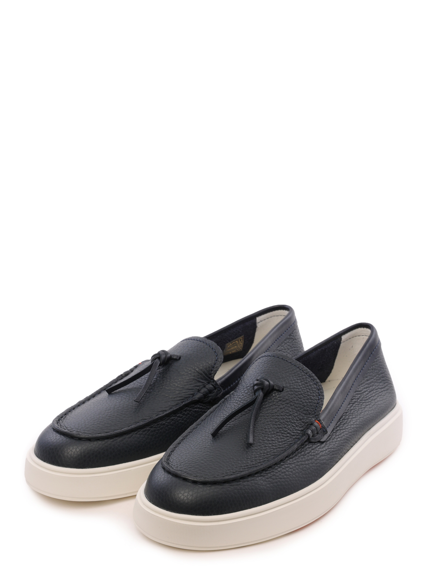 Слипоны из фактурной кожи и на высокой белой подошве — купить в интернет-магазине Verdistore