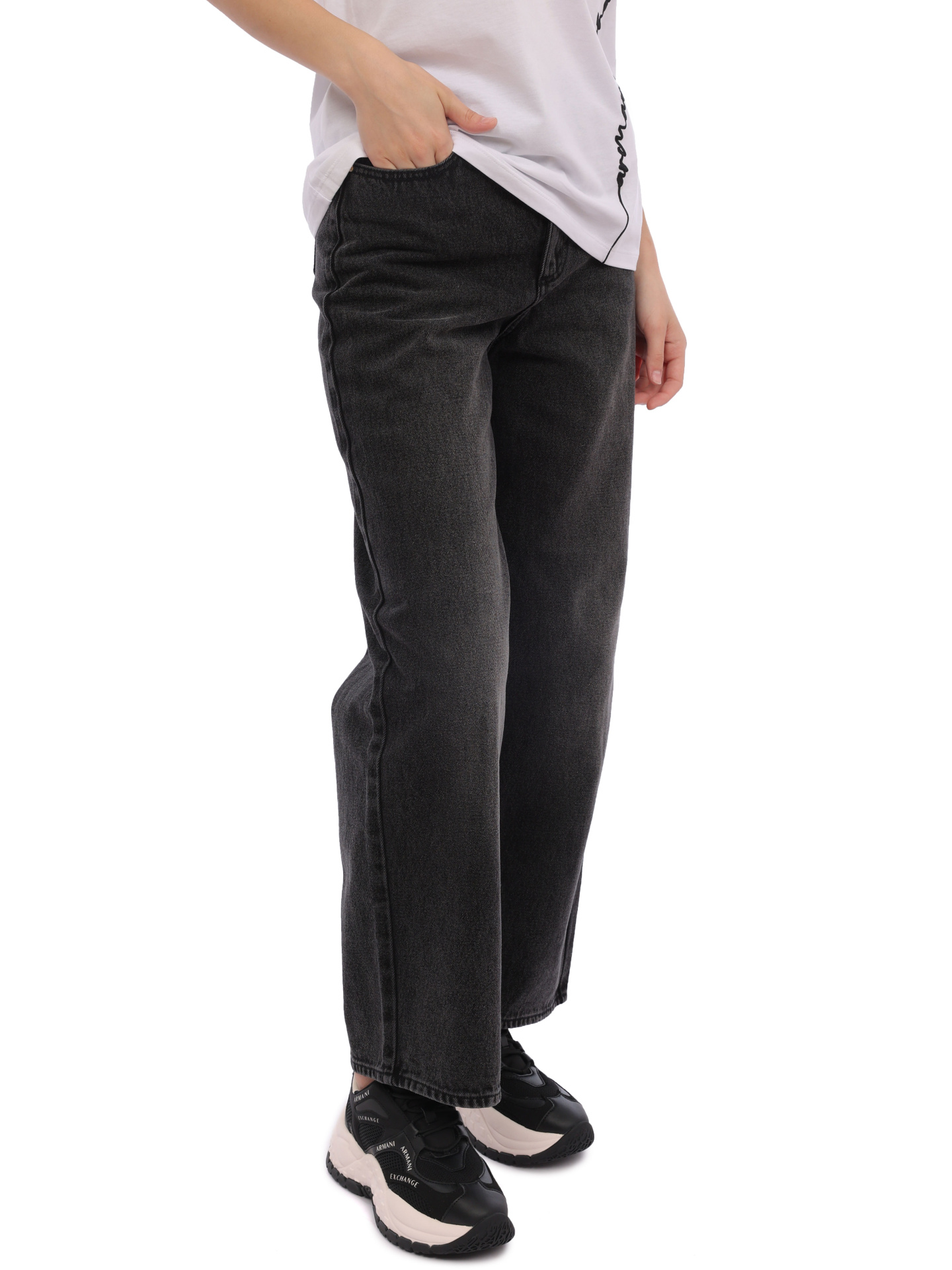 Джинсы Armani Exchange 6RYJ38 Y11AZ 0204 черные женские — купить в интернет-магазине Verdistore