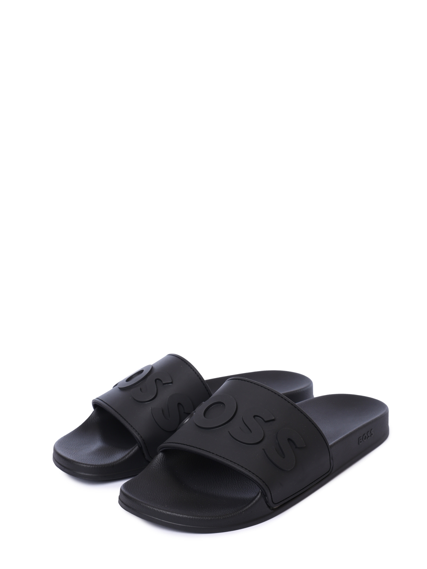 Шлепанцы Boss 50498241 005 черные мужские с логотипом — купить в интернет-магазине Verdistore