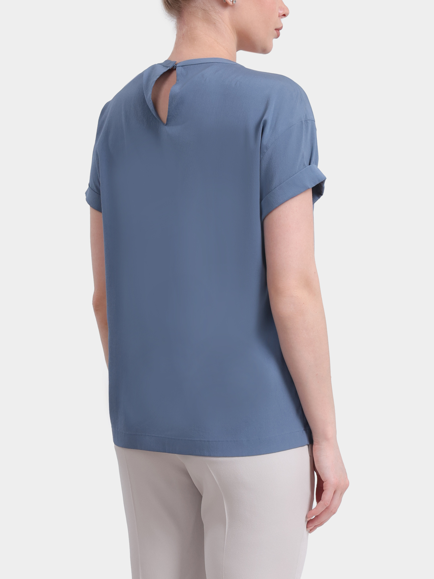 Топ Brunello Cucinelli MH910B3010 голубой женский — купить в интернет-магазине Verdistore
