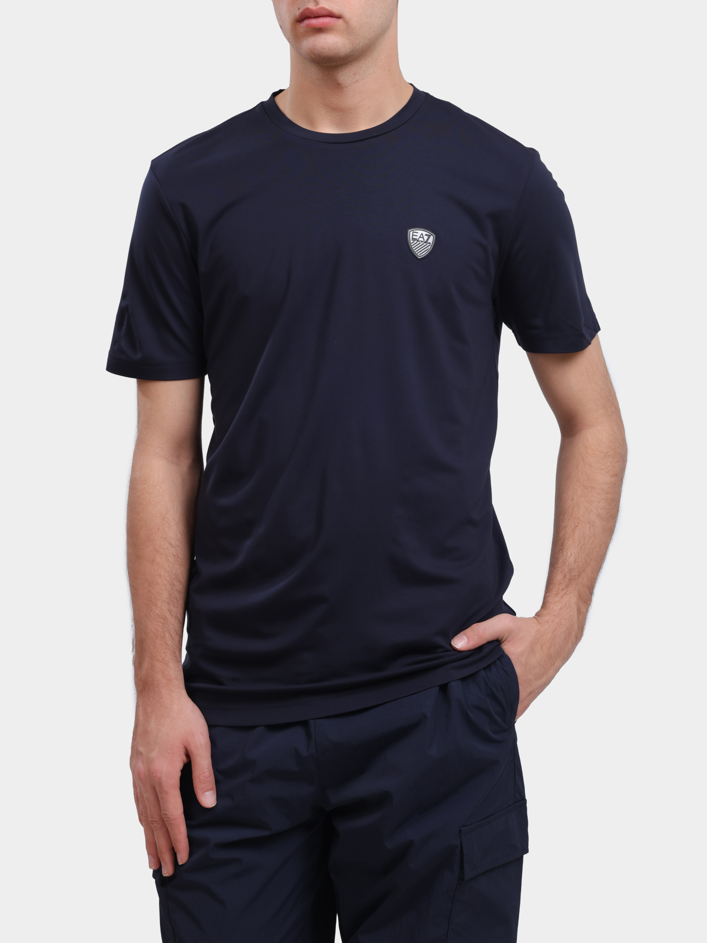 Футболка EA7 8NPT16 PJRGZ 1562 синяя мужская — купить в интернет-магазине Verdistore