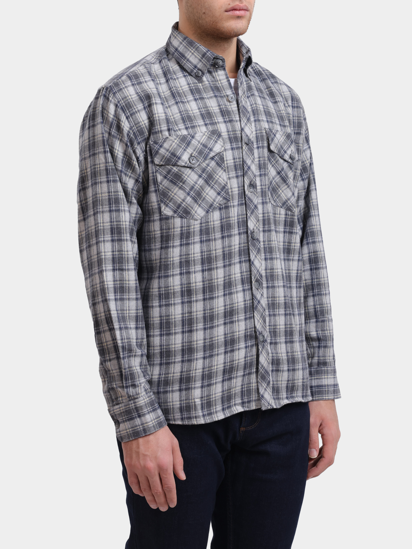 Рубашка 4321-320-09 серая мужская — купить в интернет-магазине Verdistore