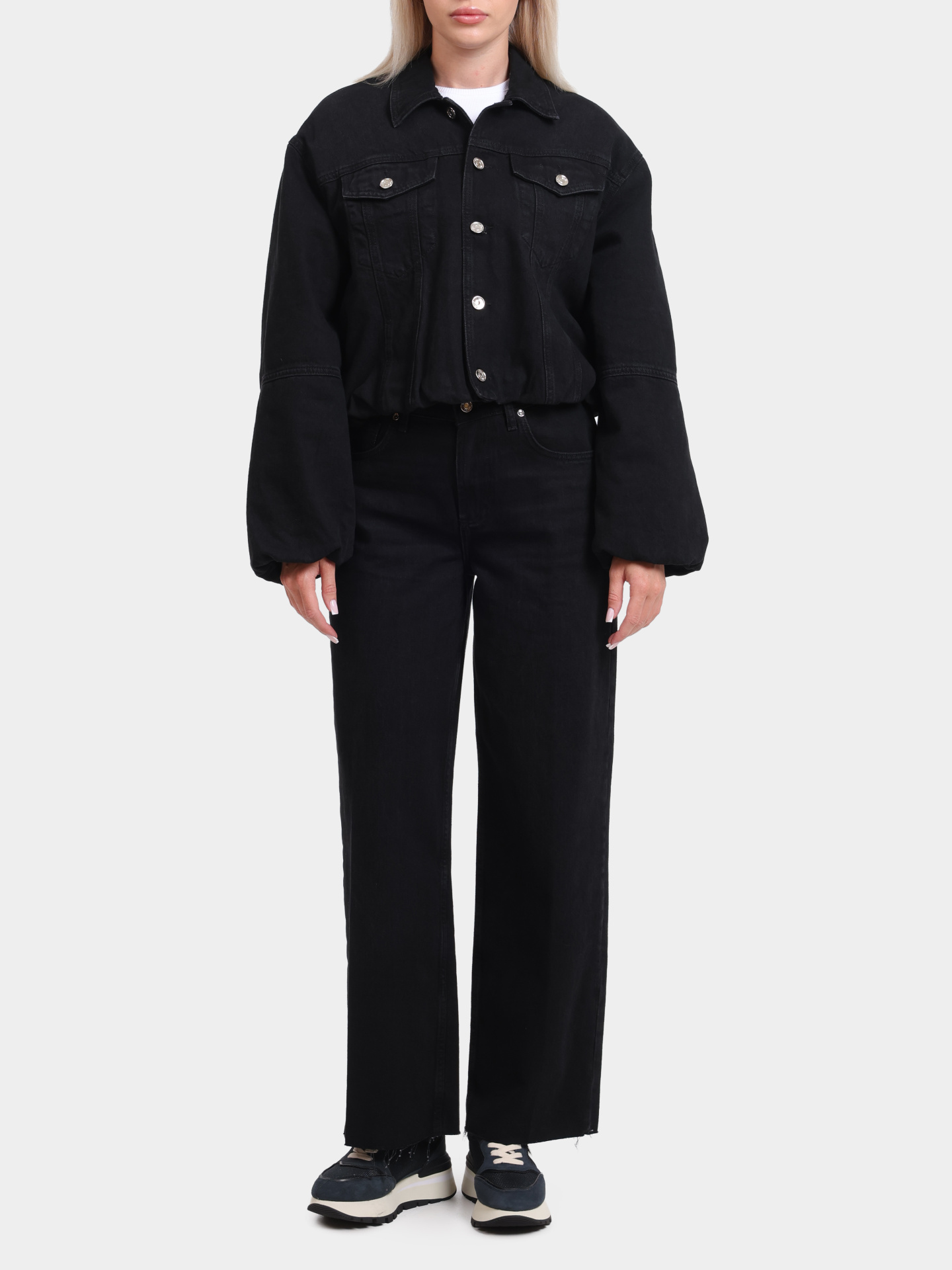 Куртка UF5221 D0287 87469 укороченная хлопковая черная — купить в интернет-магазине Verdistore