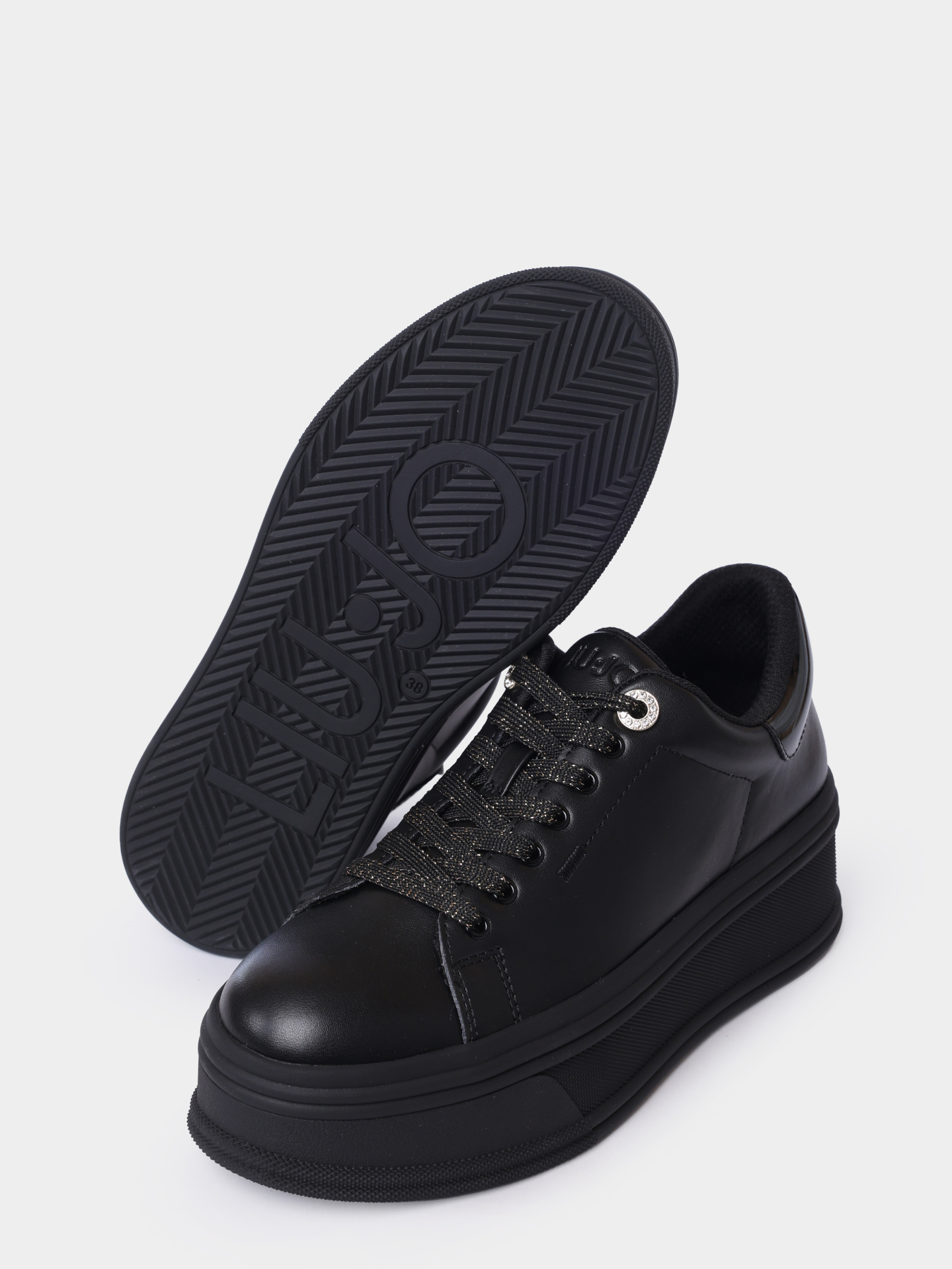 Кеды Liu-Jo BF5039PX53222222 черные женские из кожи — купить в интернет-магазине Verdistore