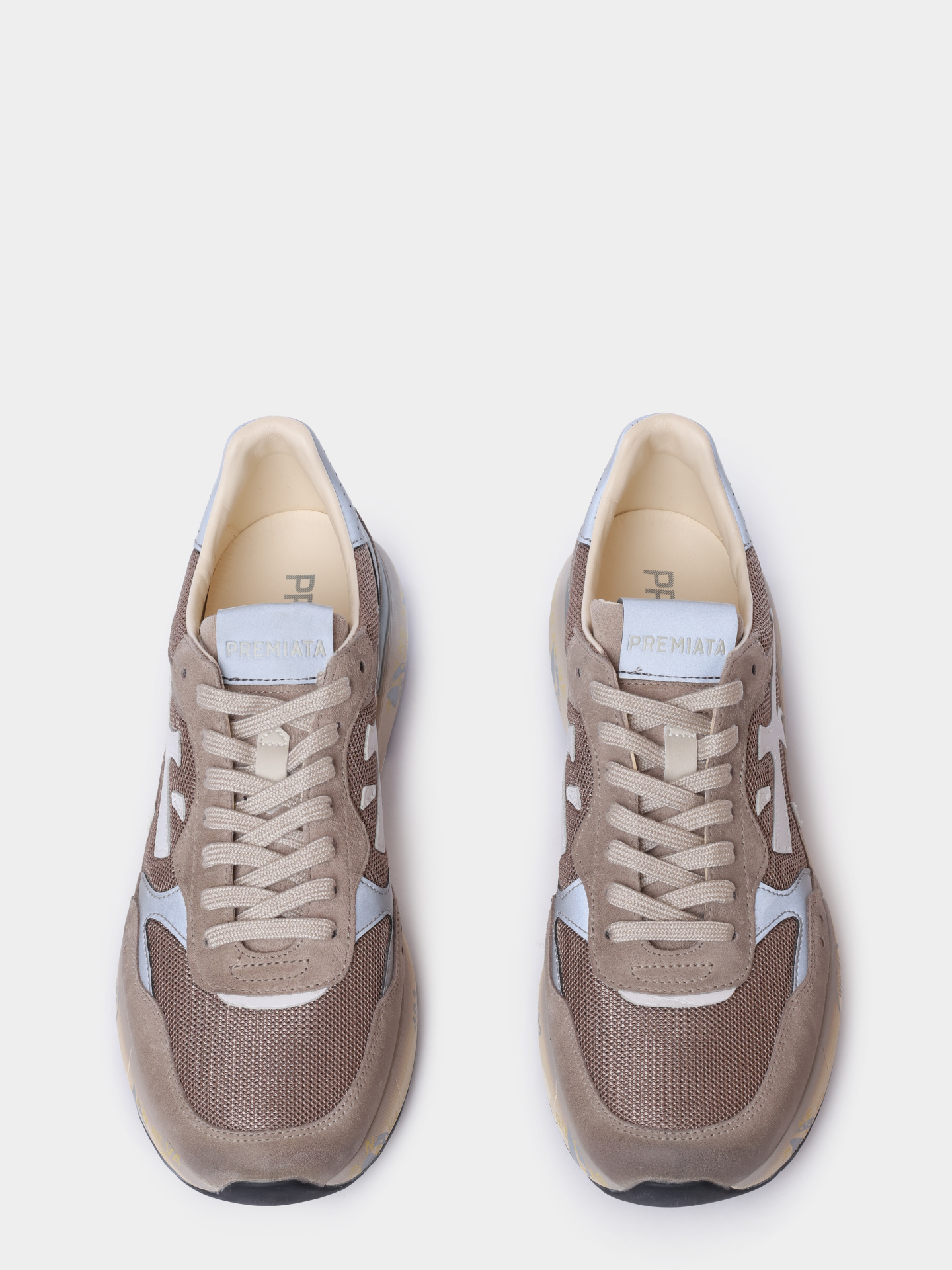 Кроссовки Premiata Sport MICK0.1 VAR 8118 бежевые мужские комбинированные  — купить в интернет-магазине Verdistore