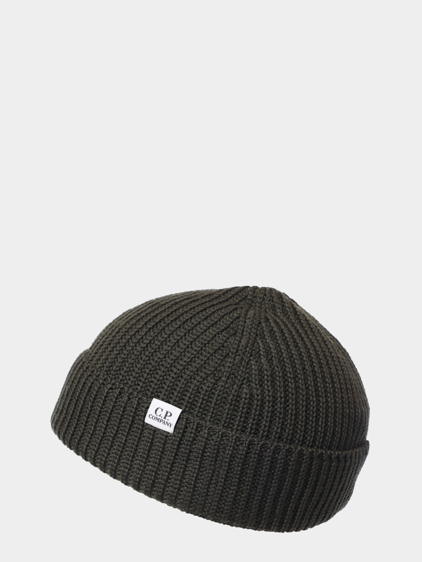 Шапка C.P. Company 19CMAC164A-005509A 683 оливковая мужская из шерсти — купить в интернет-магазине Verdistore