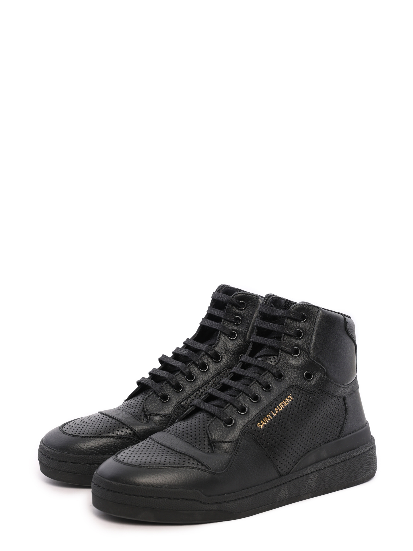 Кеды черные высокие с перфорацией  — купить в интернет-магазине Verdistore