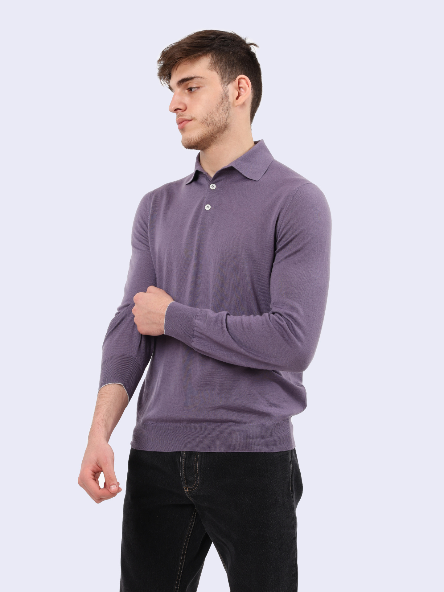 Свитер Brunello Cucinelli M2400295 C0F58 фиолетовый мужской шерстяной — купить в интернет-магазине Verdistore