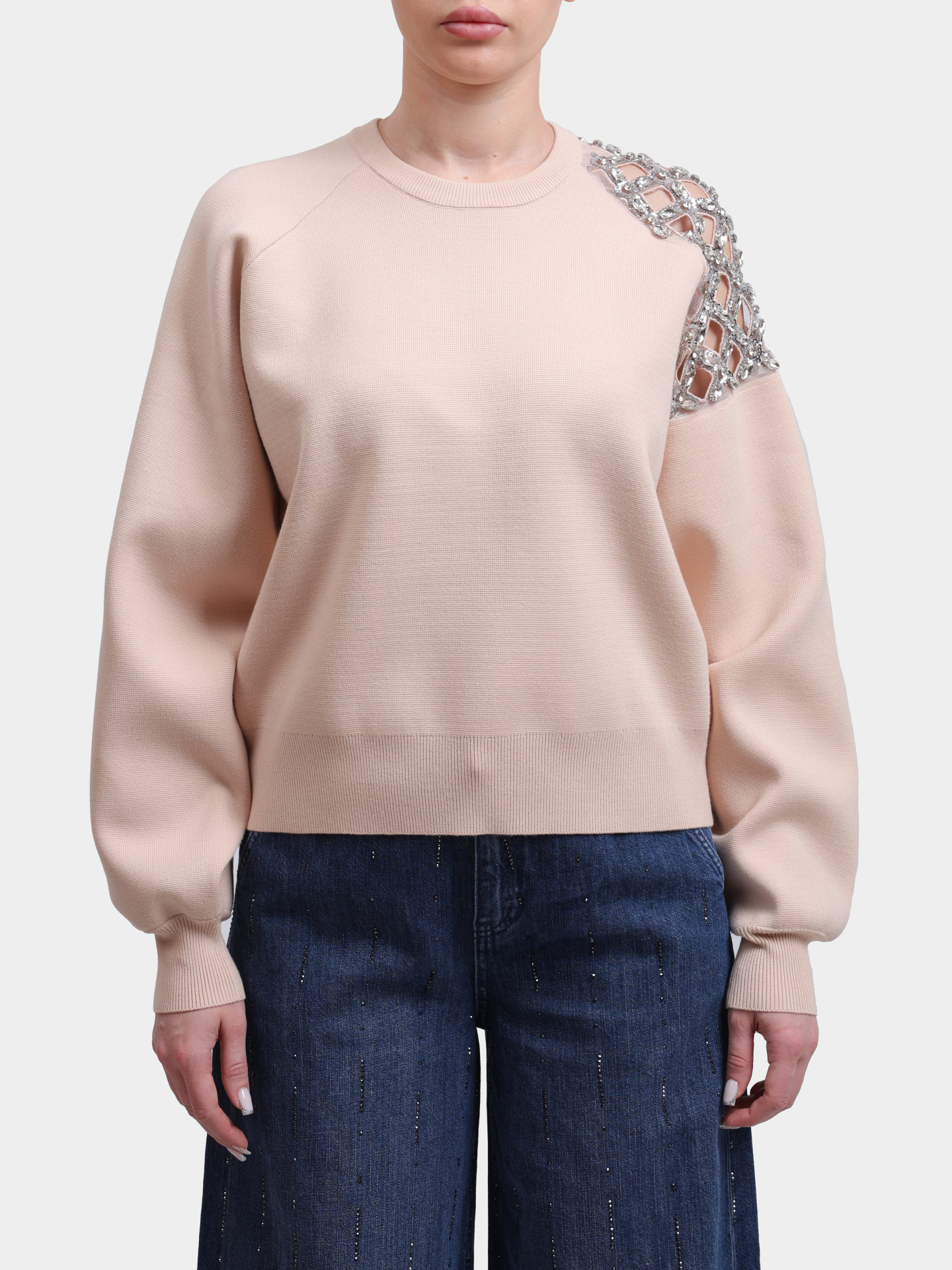 Джемпер PA6030 MS99E X0753 пудровый женский  — купить в интернет-магазине Verdistore