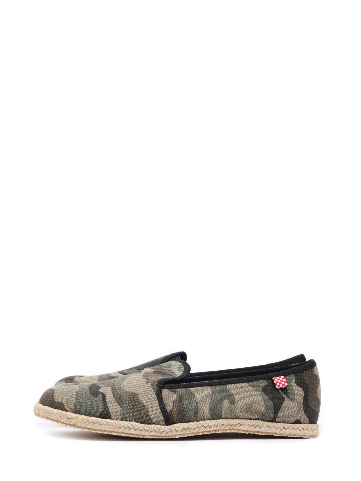 Эспадрильи текстильные с принтом камуфляжа и подошвой и джута — купить в интернет-магазине Verdistore