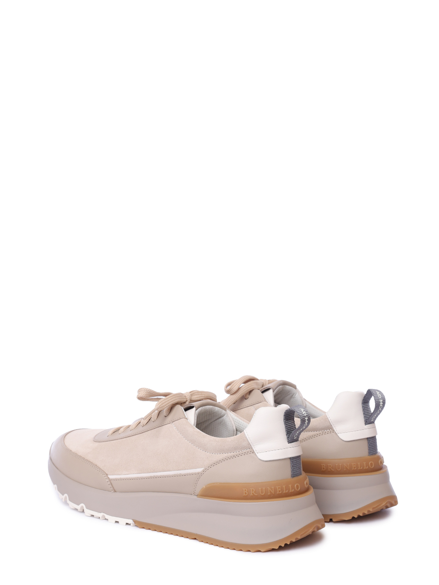 Кроссовки Brunello Cucinelli MZUSGGO278 CJX03 бежевые мужские — купить в интернет-магазине Verdistore