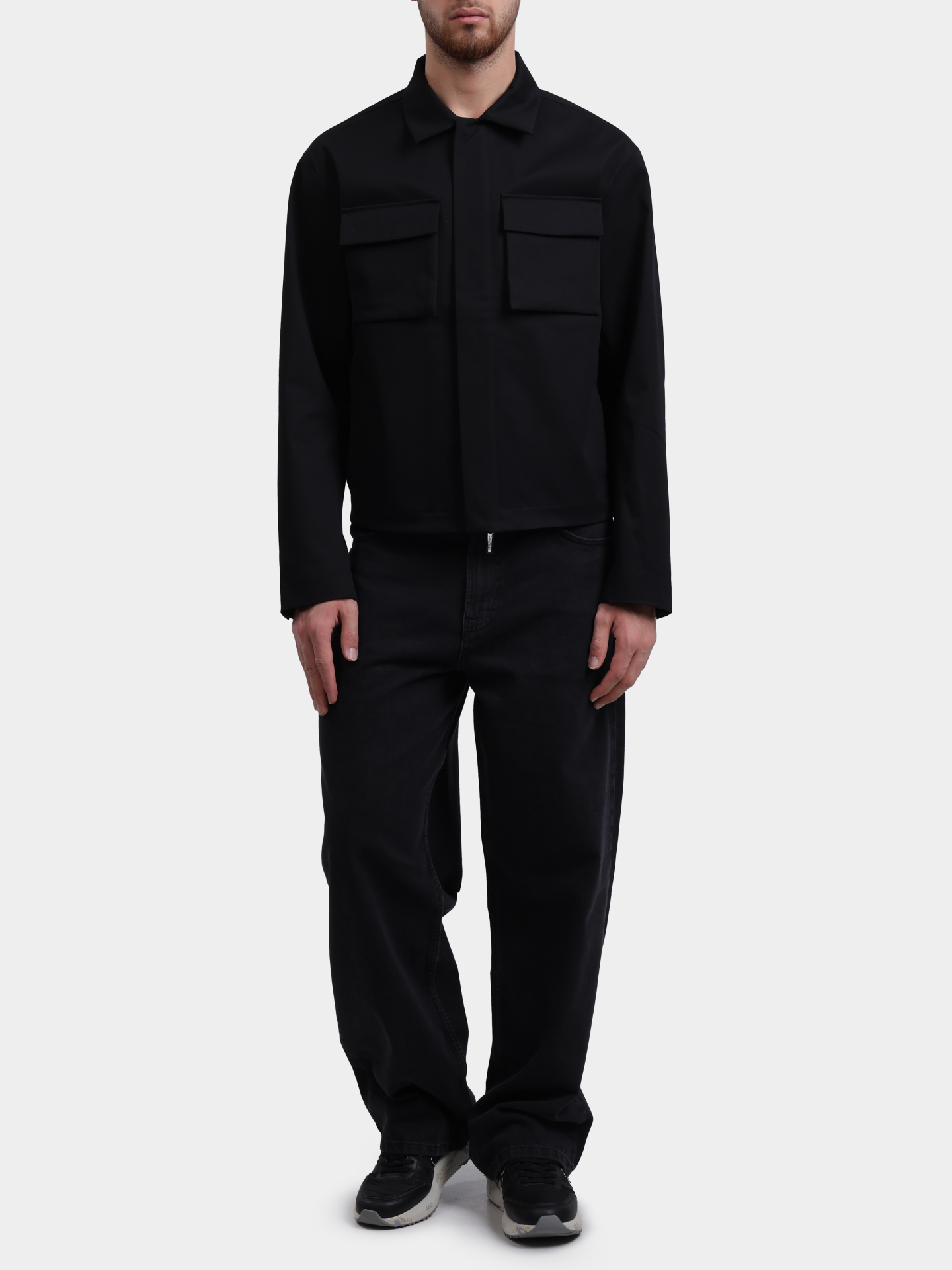 Куртка-рубашка Calvin Klein K10K113012 BEH черная мужская — купить в интернет-магазине Verdistore