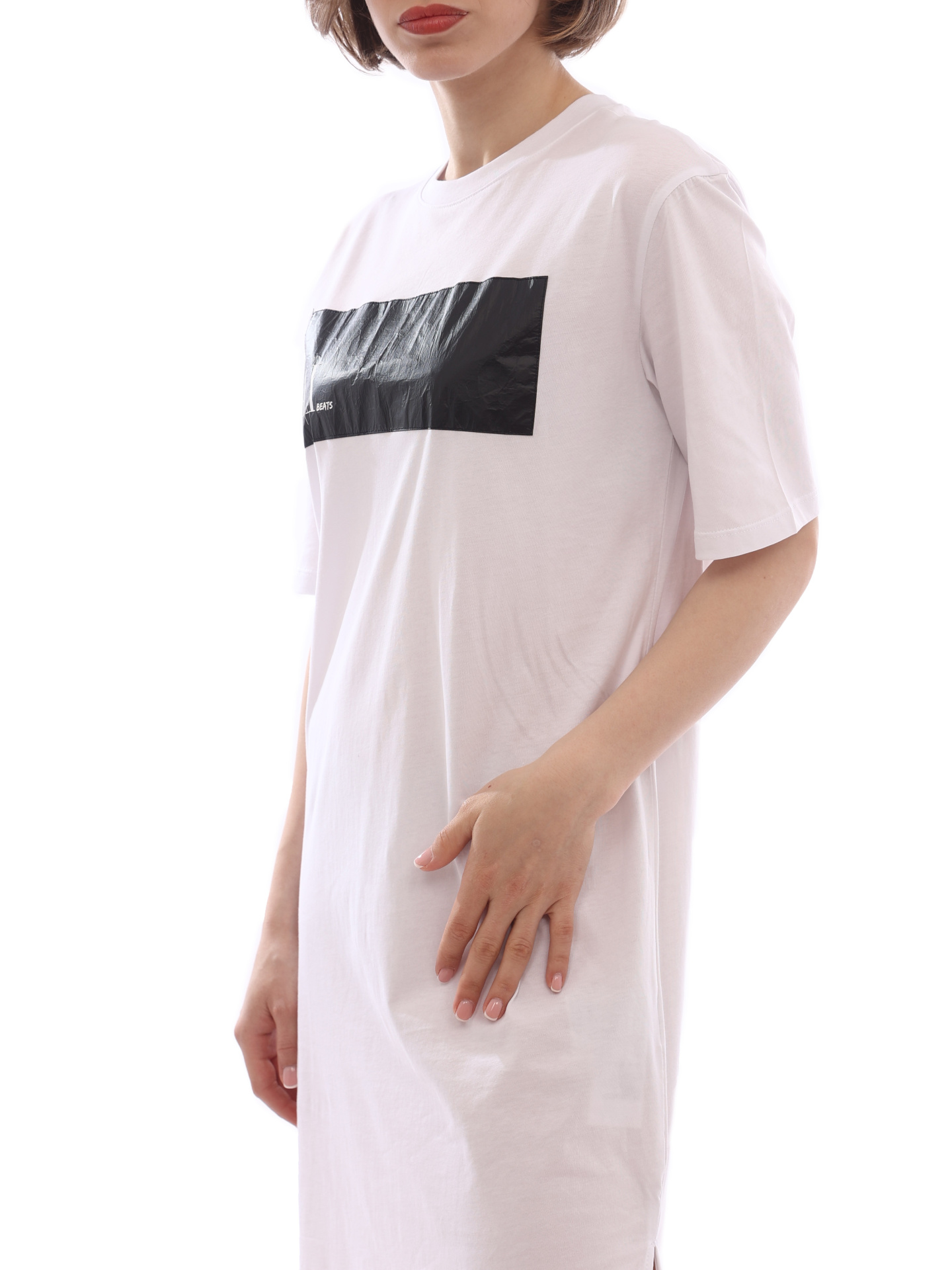 Платье Armani Exchange 3LYA76 YJ3RZ 1000 белое женское из хлопка — купить в интернет-магазине Verdistore