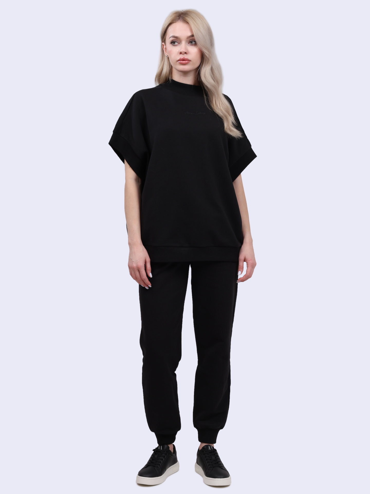 Свитшот Armani Exchange 6DYM73 YJEEZ 1200 черный женский спортивный — купить в интернет-магазине Verdistore