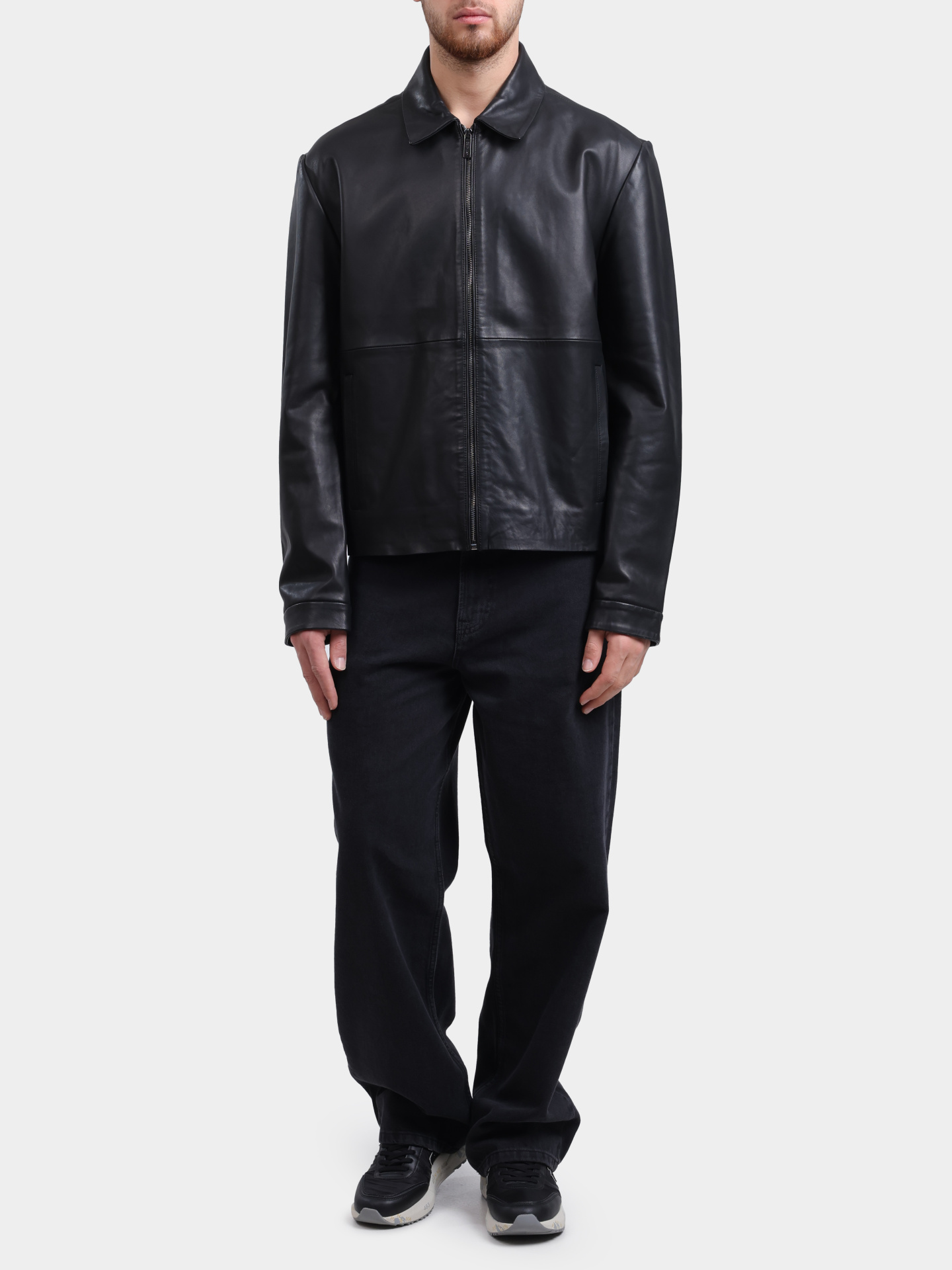 Куртка Calvin Klein K10K113014 BEH кожаная мужская — купить в интернет-магазине Verdistore