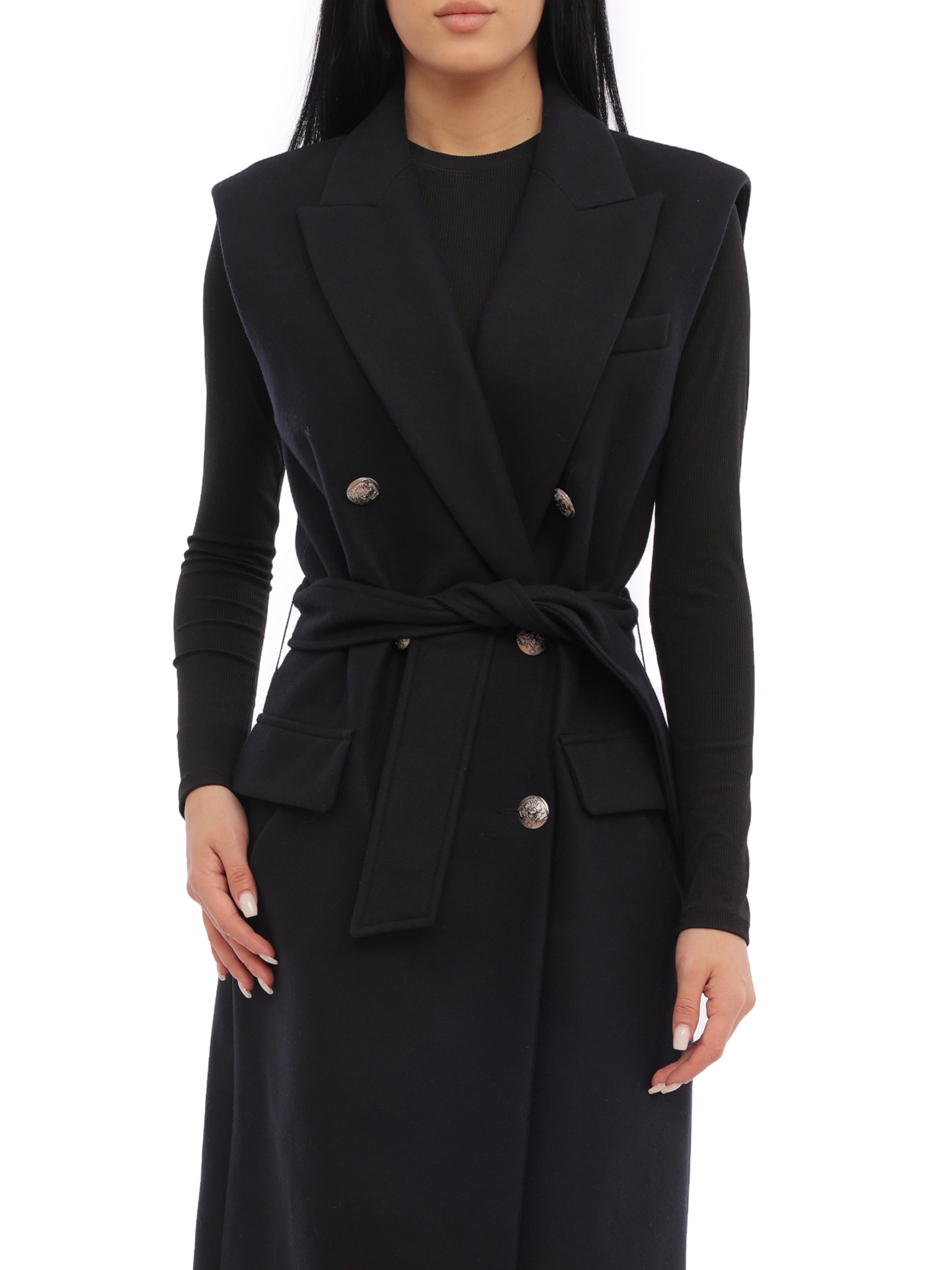 Жилет Barbara Bui P7107 двубортный женский с поясом — купить в интернет-магазине Verdistore