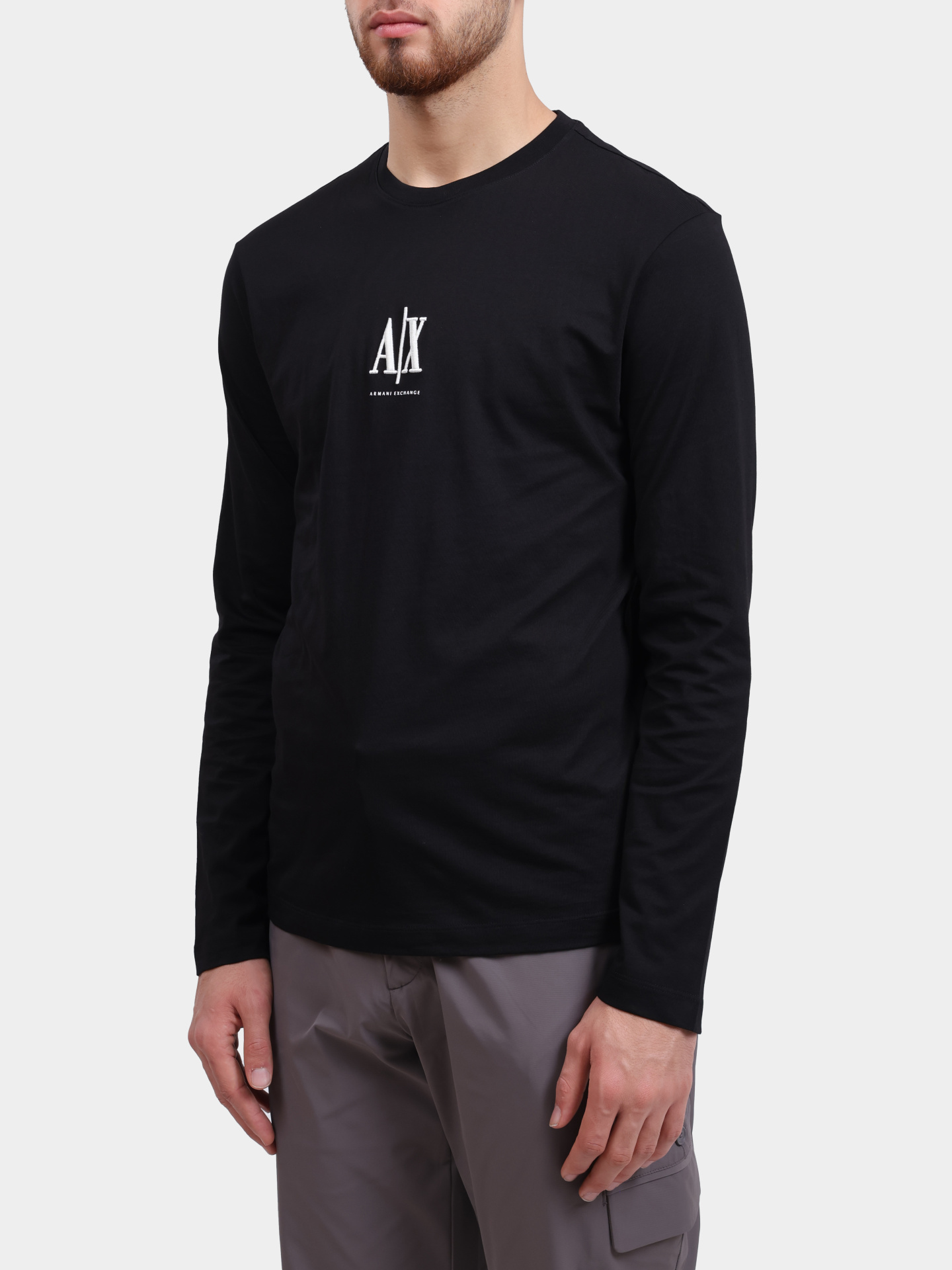 Лонгслив Armani Exchange XM000364 AF12308 UC001 хлопковый мужской — купить в интернет-магазине Verdistore