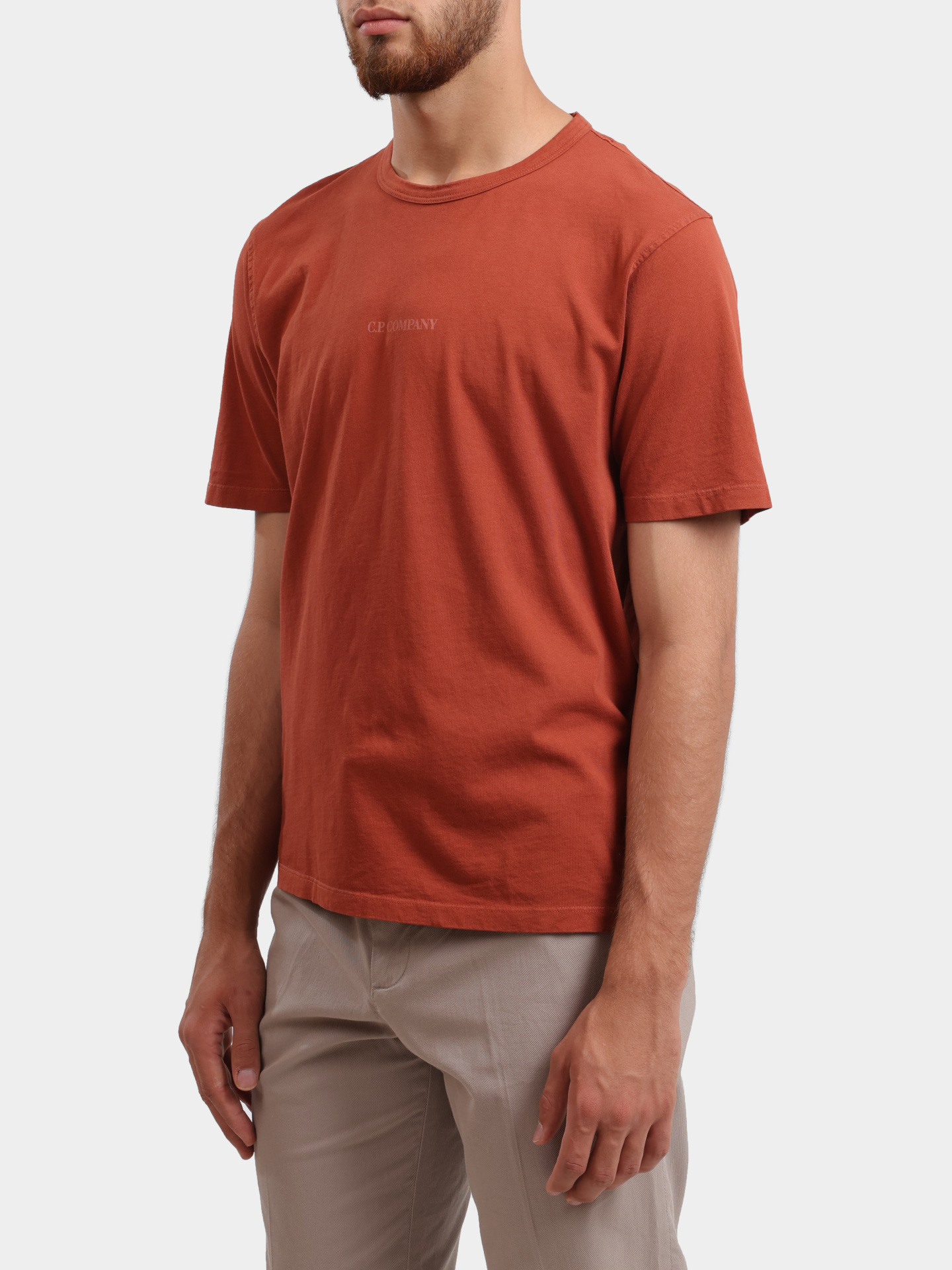 Футболка C.P. Company 18CMTS085A005431R 598 терракотовая мужская — купить в интернет-магазине Verdistore