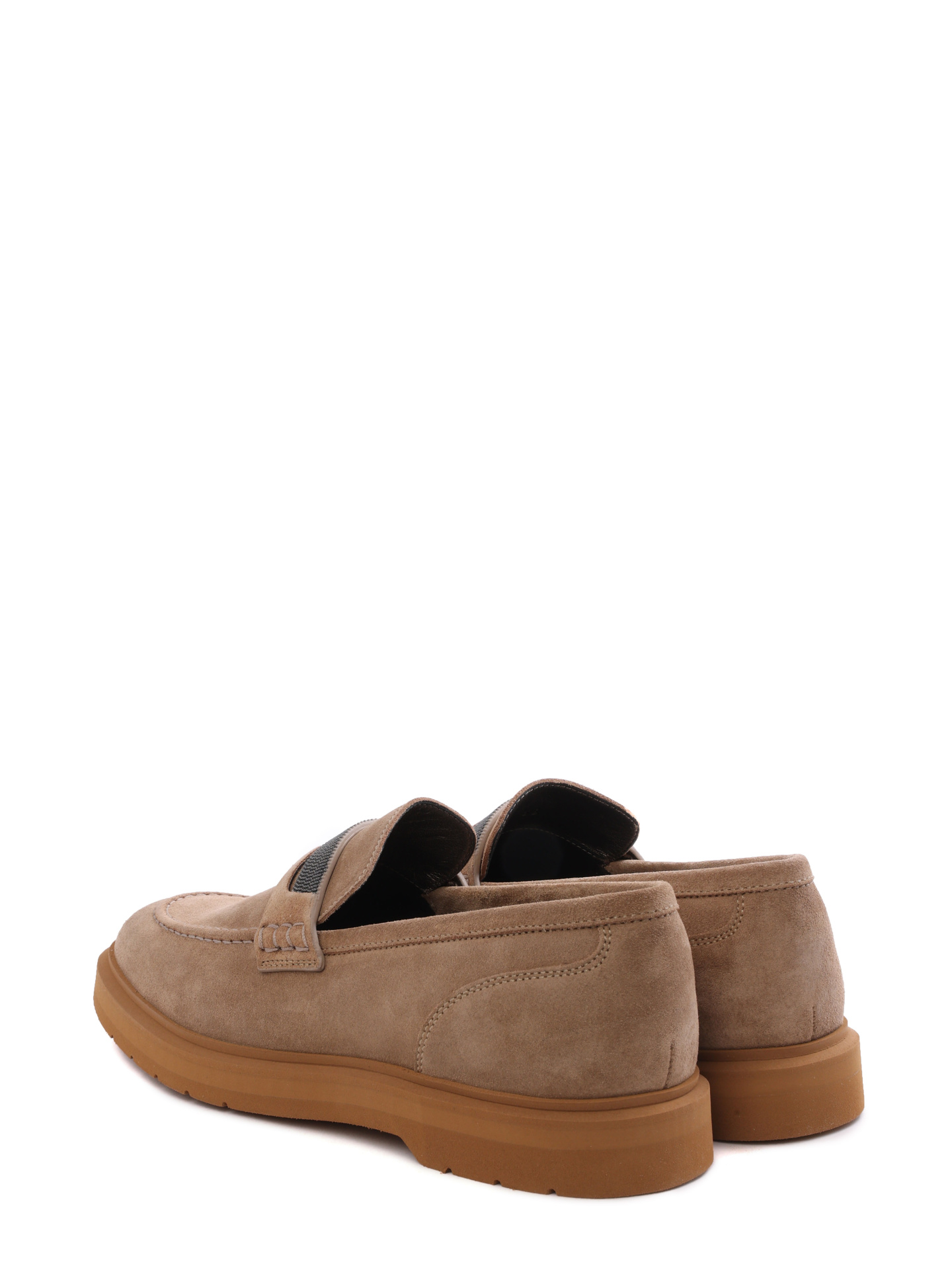 Лоферы Brunello Cucinelli MZSFGB1120 C8491 коричневые женские из замши — купить в интернет-магазине Verdistore